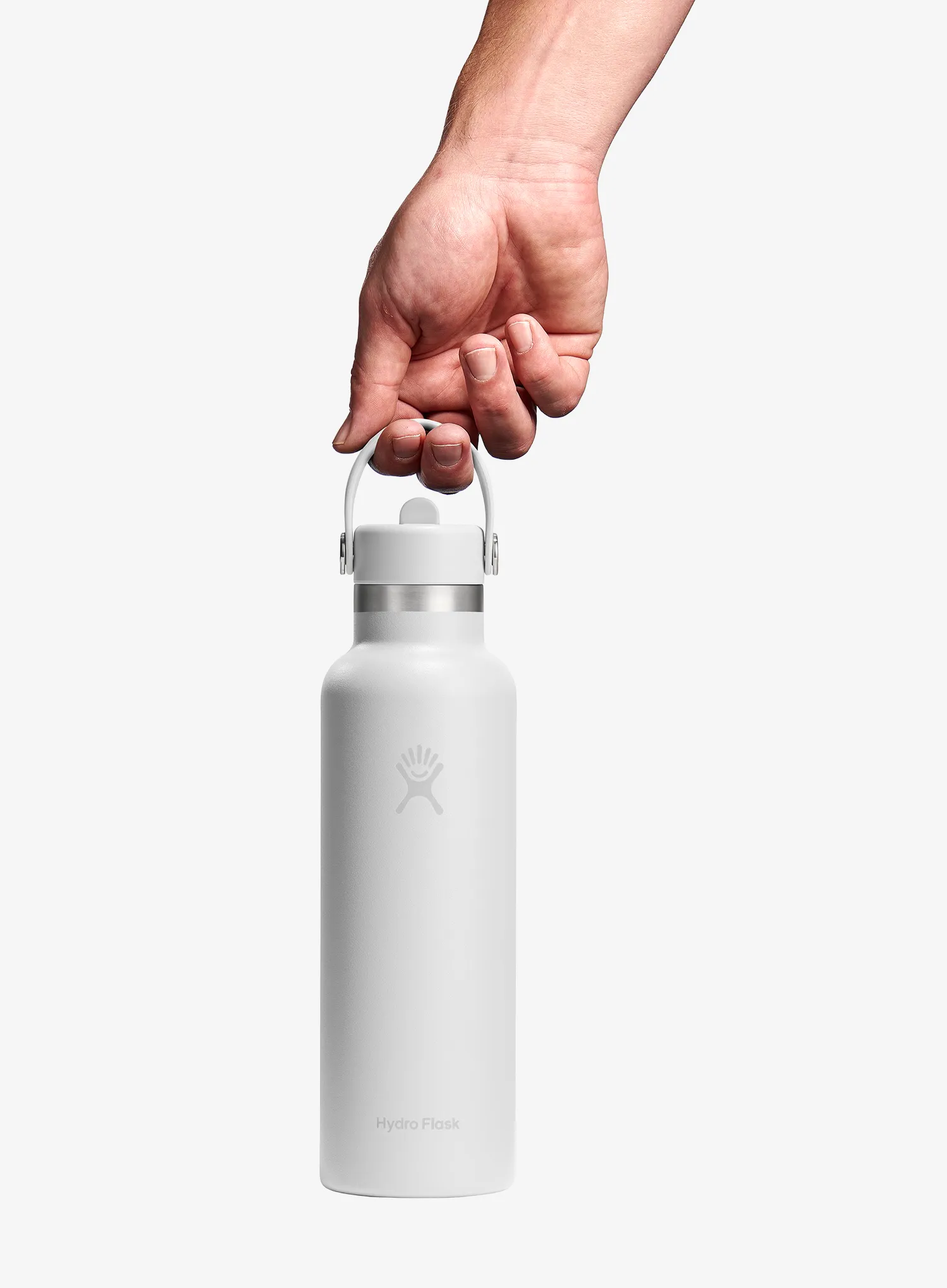 Sticla termică Hydro Flask 21 Oz Standard Flex Straw Cap (621 ml) - white/white