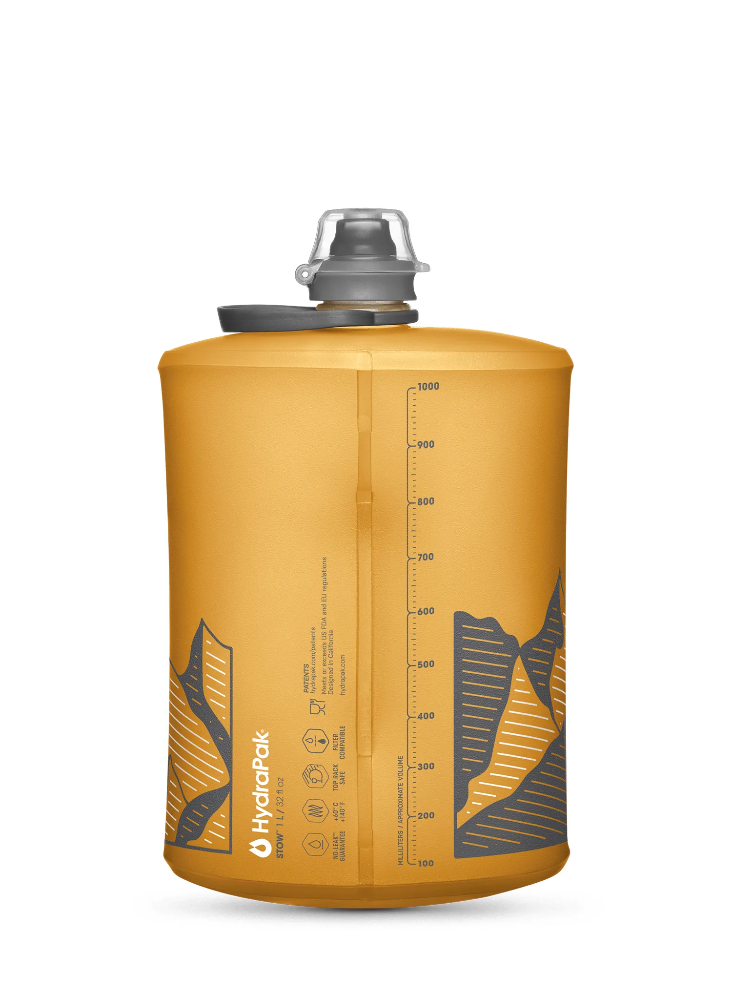 Sticlă de voiaj HydraPak Stow 1 L - golden yellow