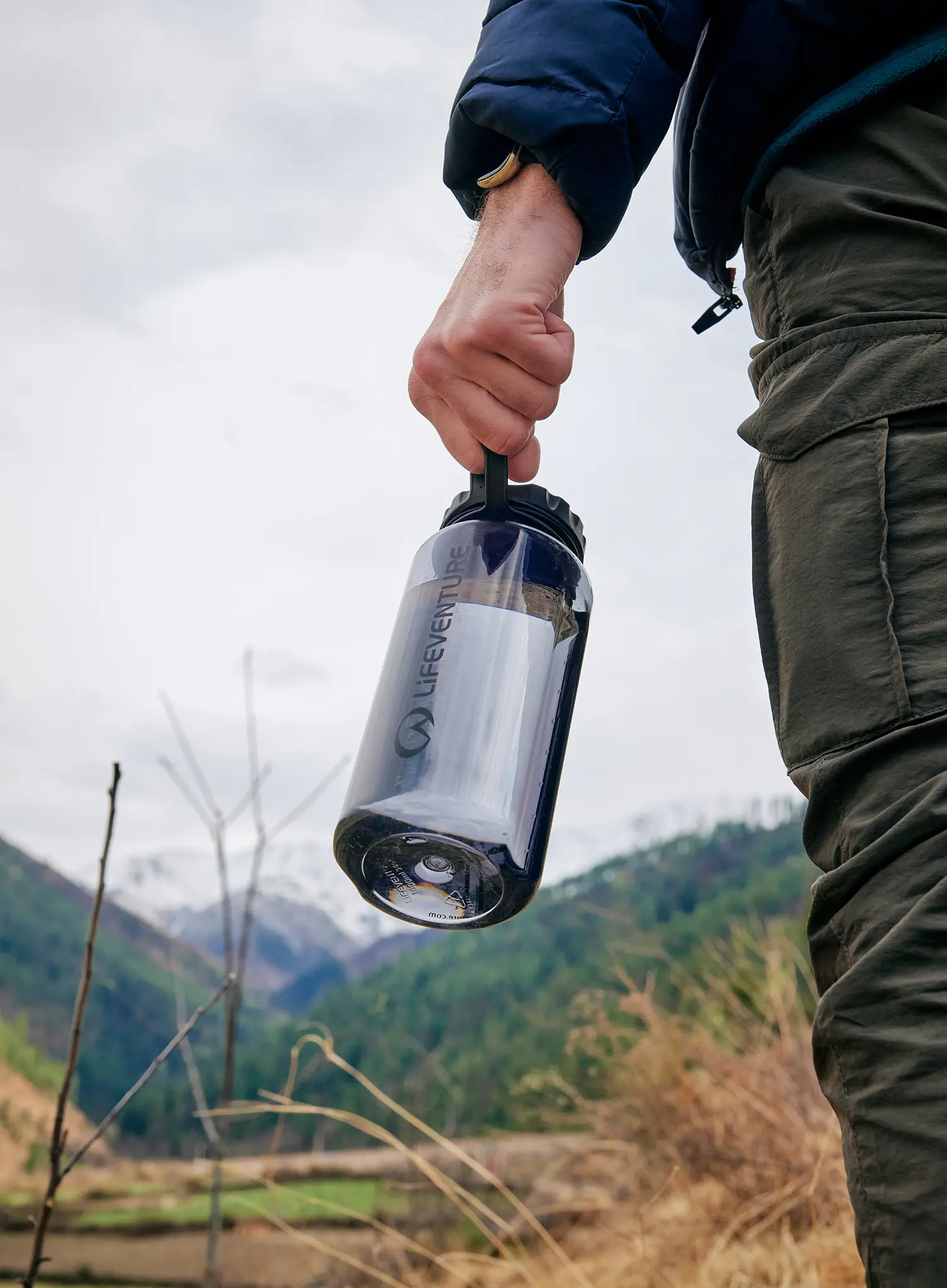 Sticlă de voiaj Lifeventure Tritan Flask 1000ml - graphite
