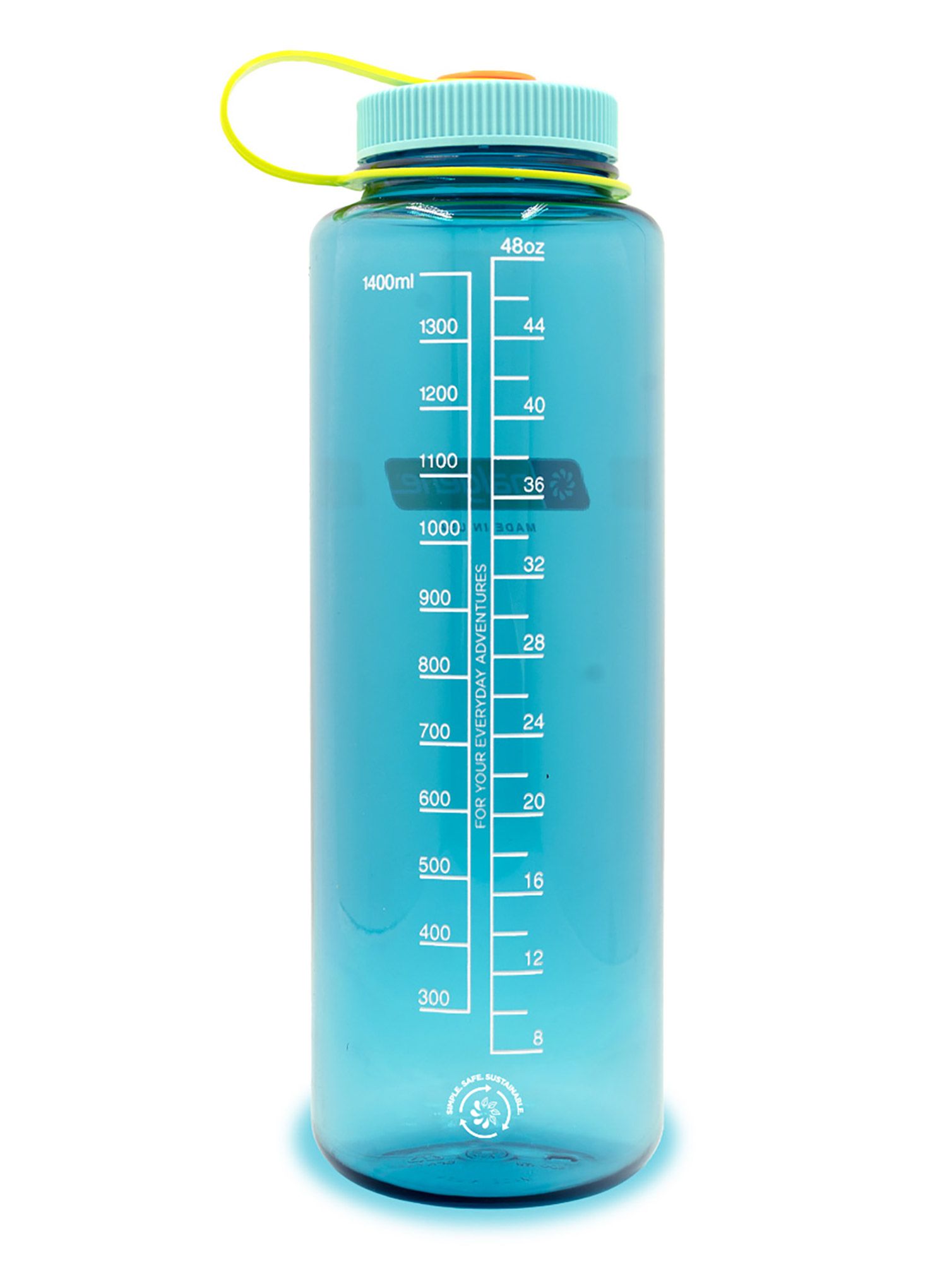 Sticla de apa de voiaj Nalgene Silo Sustain Wide Mouth 48 oz (1420 ml) - cerulean
