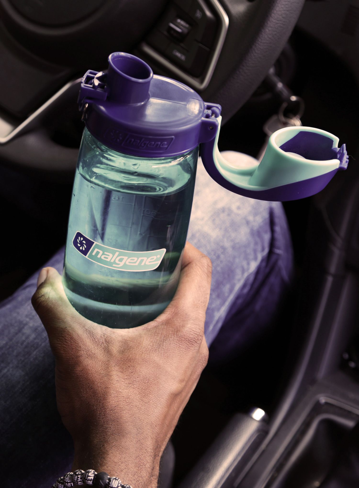Sticlă de voiaj Nalgene On The Fly 24 oz (710 ml) - blue aqua