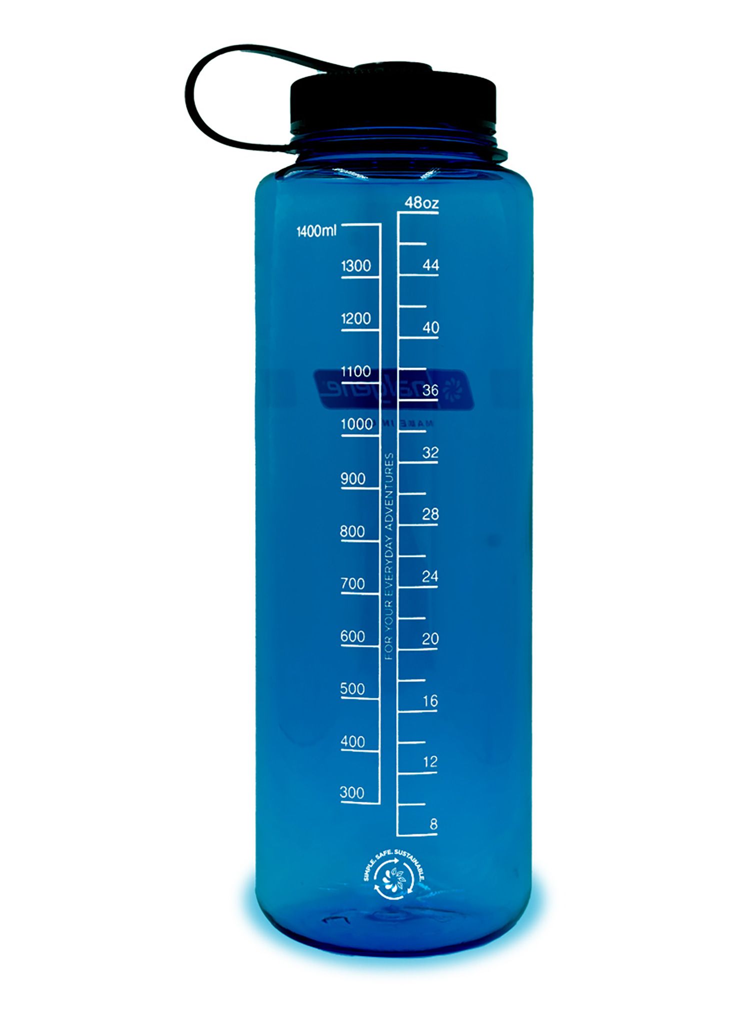 Sticlă de voiaj Nalgene Silo Sustain Wide Mouth 48 oz (1420 ml) - blue/black