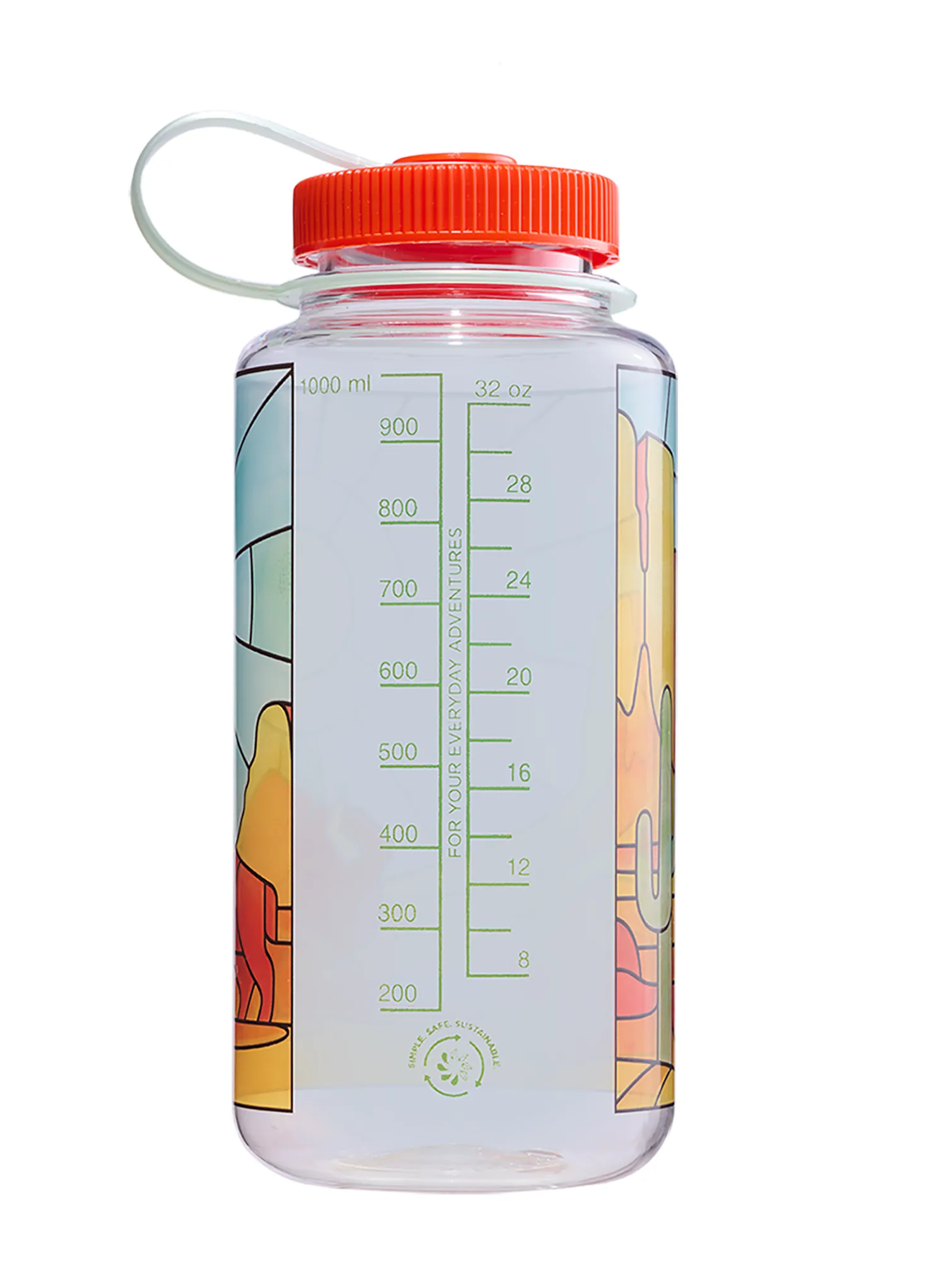 Sticlă de voiaj Nalgene Wide Mouth 32 oz (946 ml) - clear stained glass desert