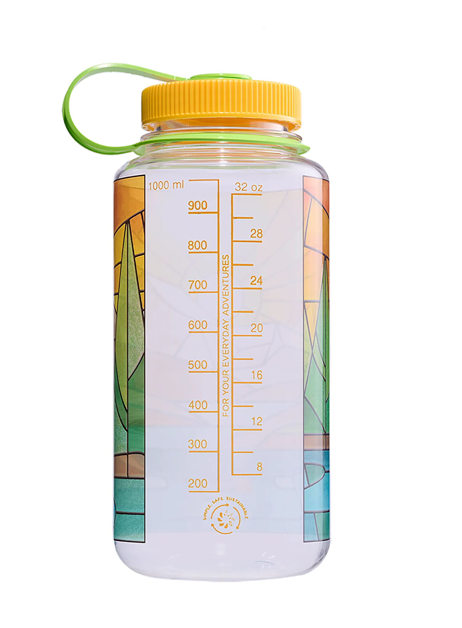 Sticlă de voiaj Nalgene Wide Mouth 32 oz (946 ml) - clear stained glass river