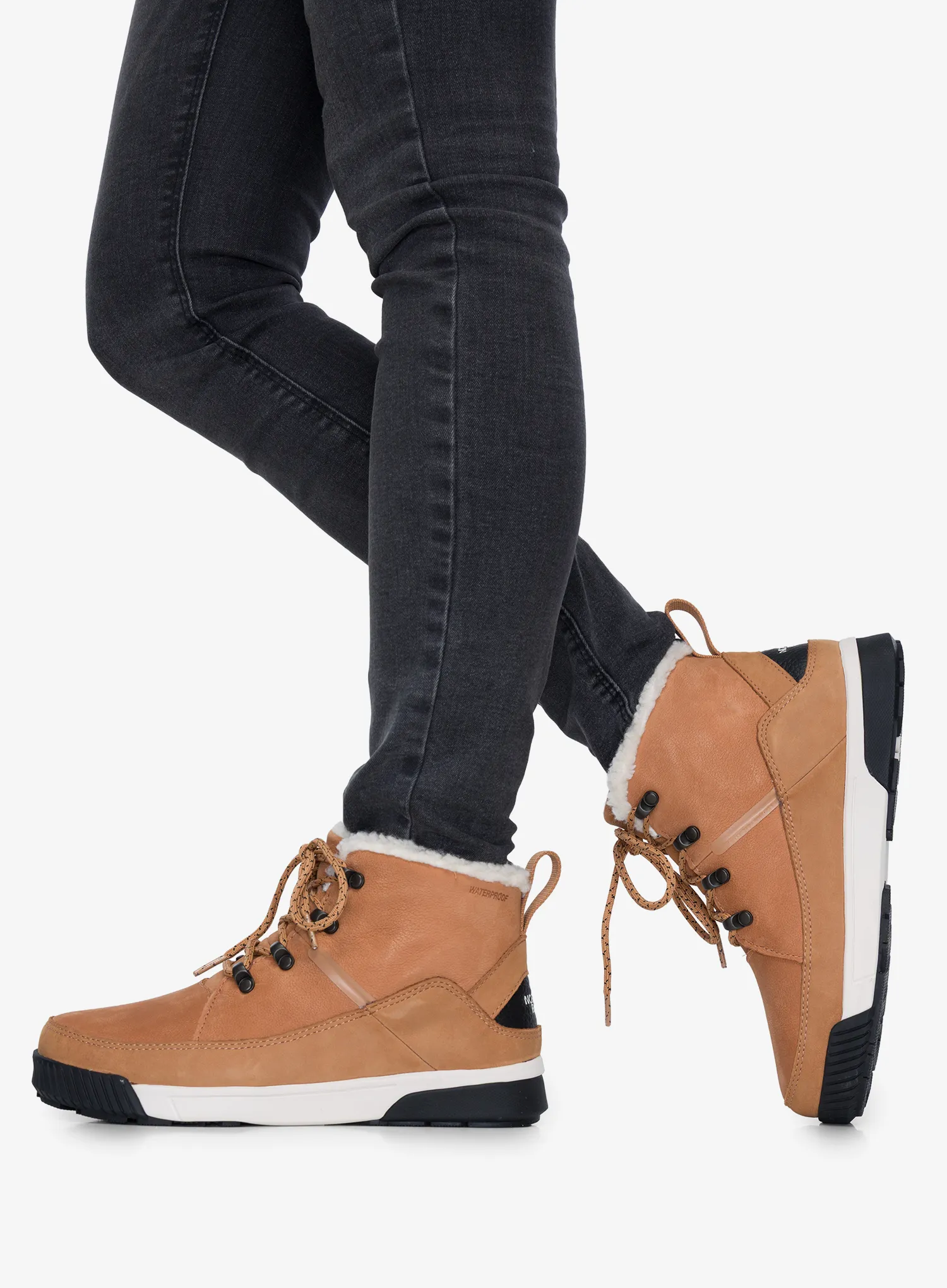 Pantofi femei The North Face Sierra Mid Lace WP - almond butter/tnf black