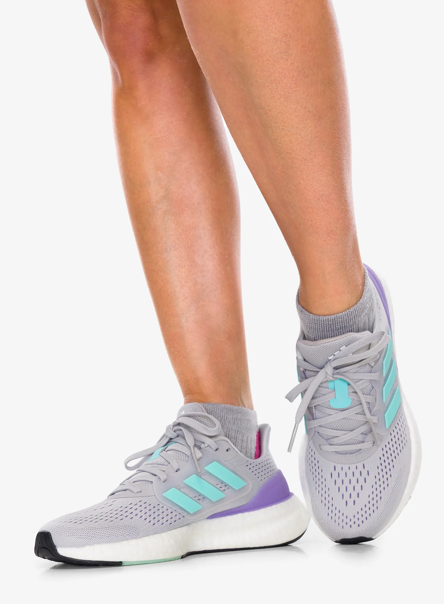 Pantofi alergare femei adidas Pureboost 23 - gretwo/flaaqu/ftwwht