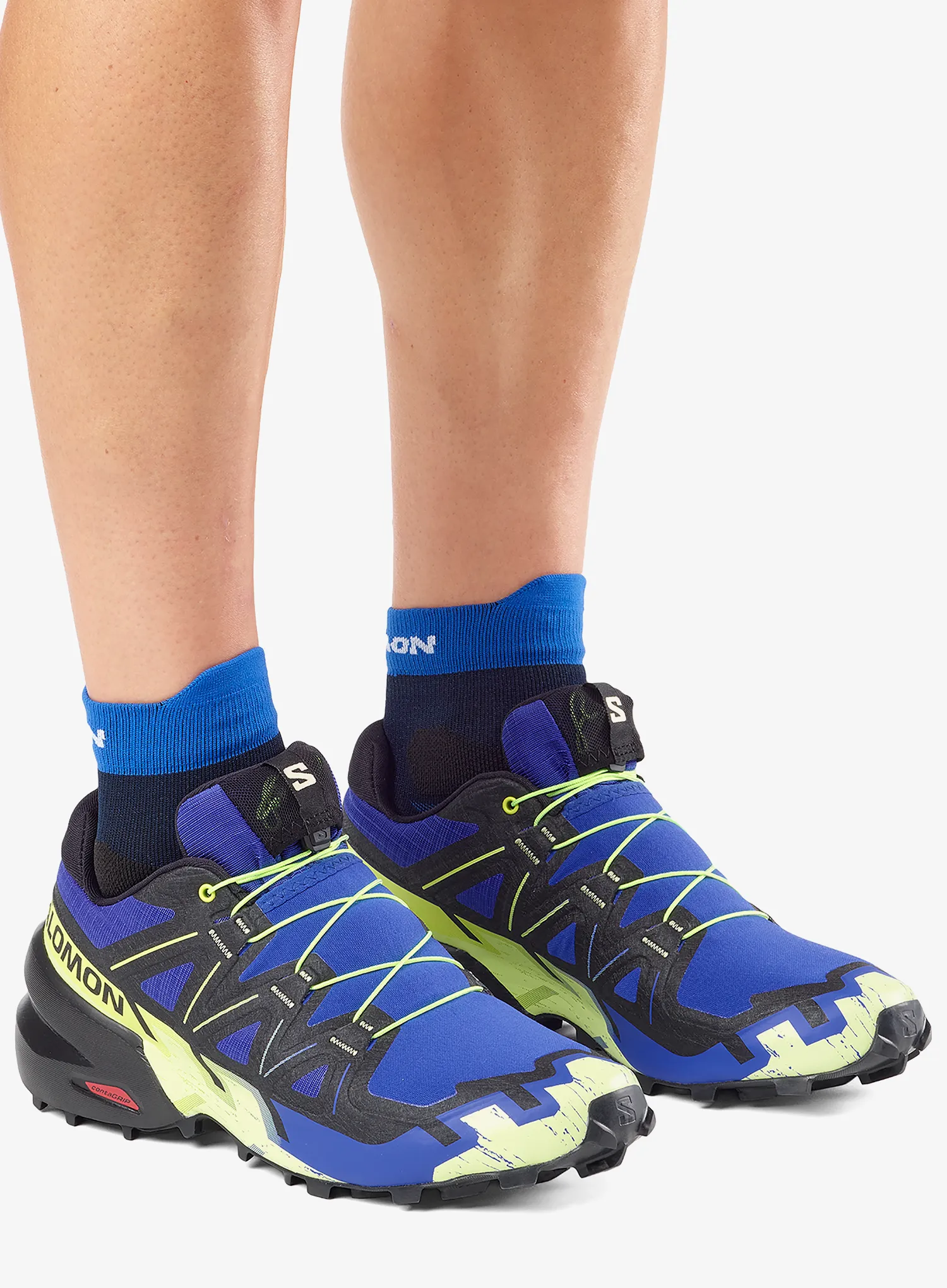 Pantofi alergare barbati Salomon Speedcross 6 - bluing/black/acid lime