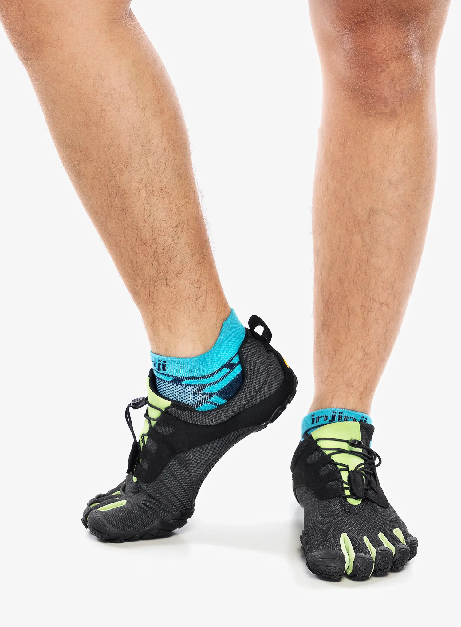 Pantofi alergare barbati Vibram Fivefingers V-Run Retro - black/green/black