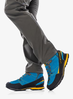 Ghete barbati La Sportiva Boulder X Mid - mid blue/yellow