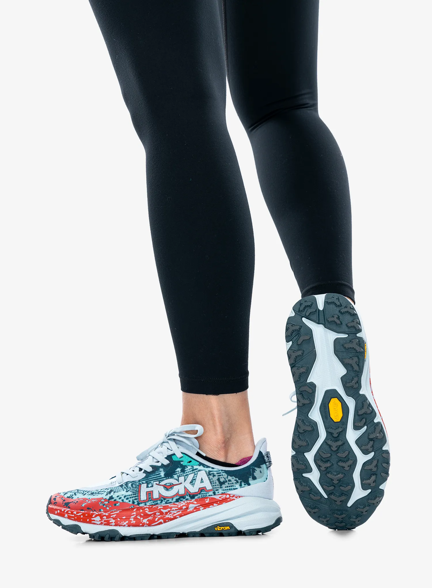 ゆうか Pantofi alergare trail femei Hoka Speedgoat 6 - gull/stormy skies
