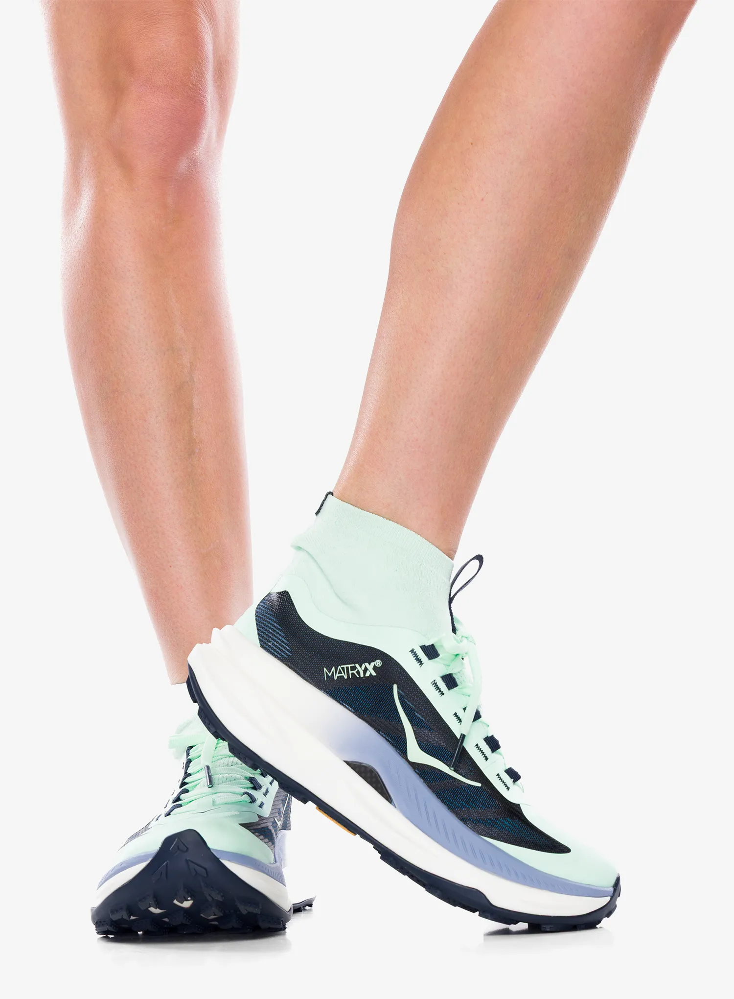 Pantofi alergare trail femei Hoka Tecton X 3 - mint fluorite/varsity navy