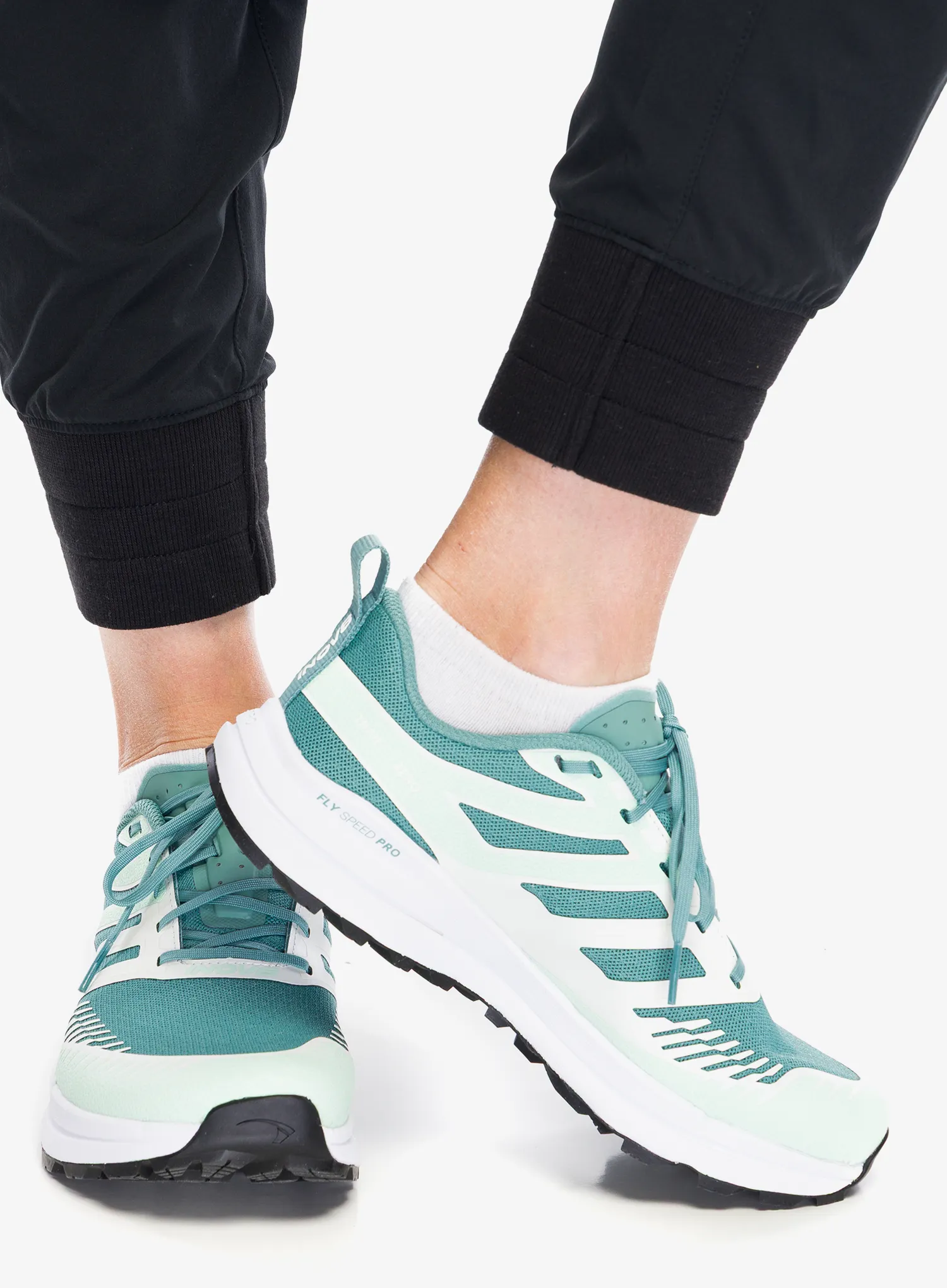 Pantofi alergare trail femei Inov-8 TrailFly Zero - teal/white