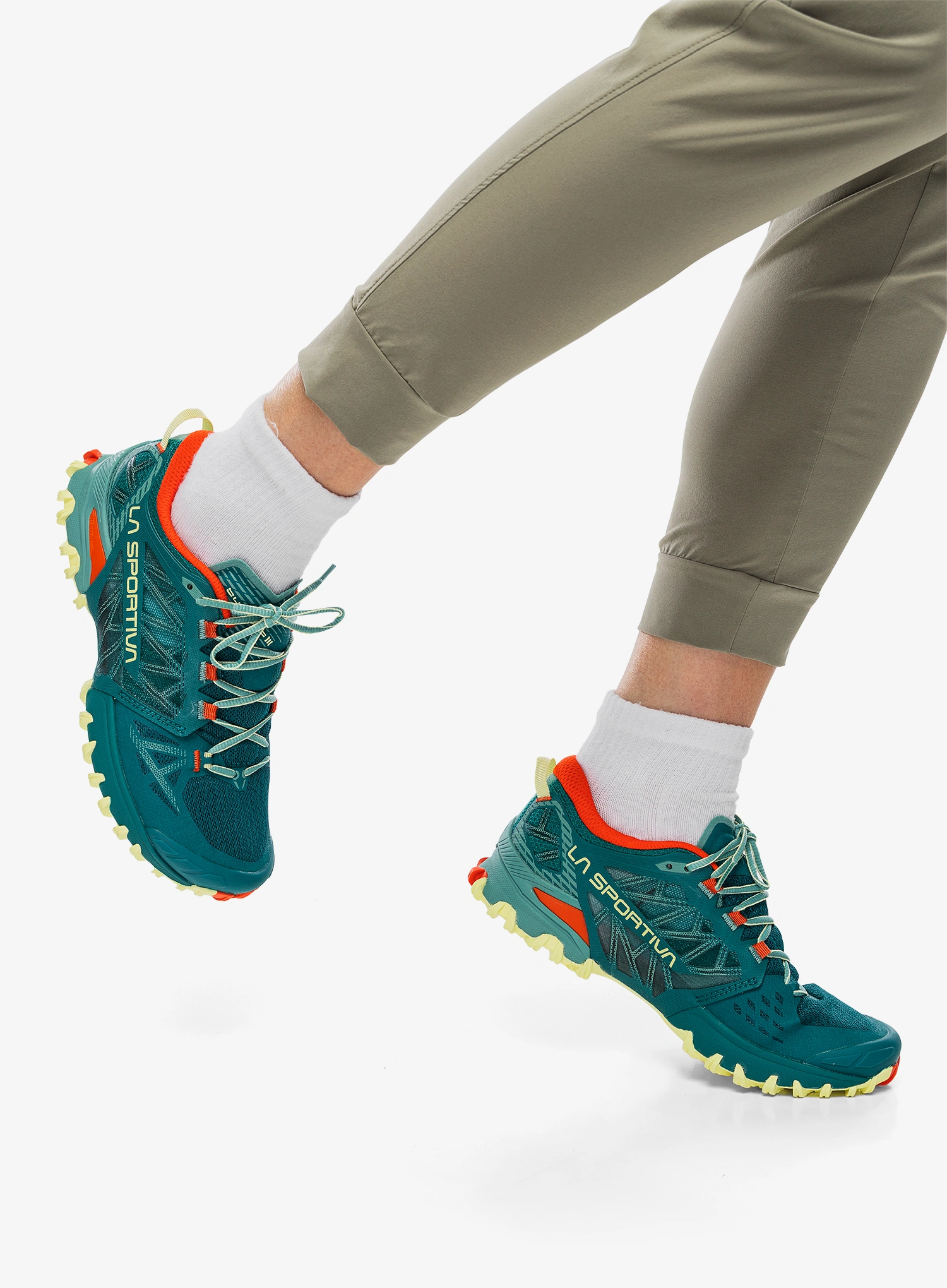 Pantofi alergare trail femei La Sportiva Bushido III - everglade/zest