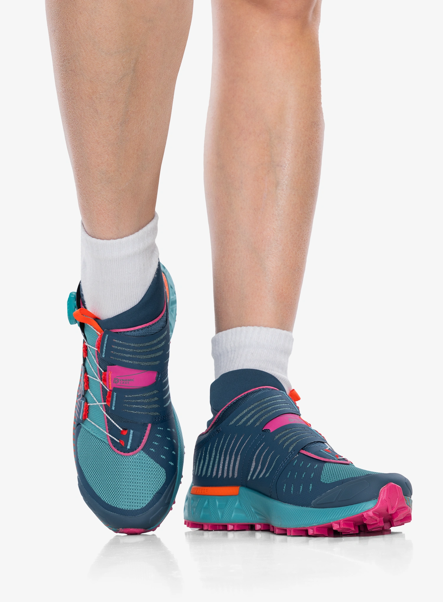 Pantofi alergare trail femei La Sportiva Cyclon - storm blue/cherry tomato
