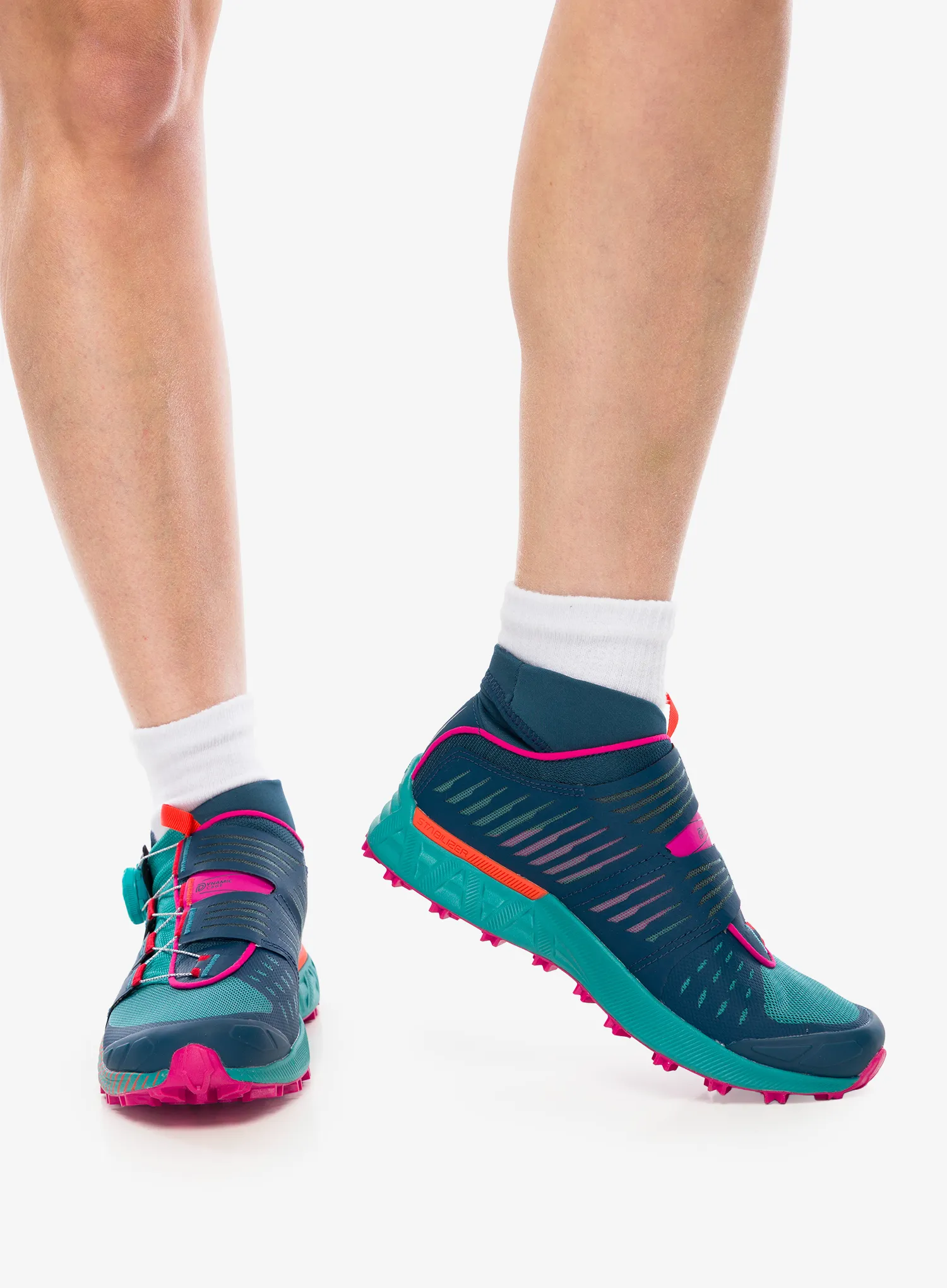 Pantofi alergare trail femei La Sportiva Cyklon - storm blue/cherry tomato
