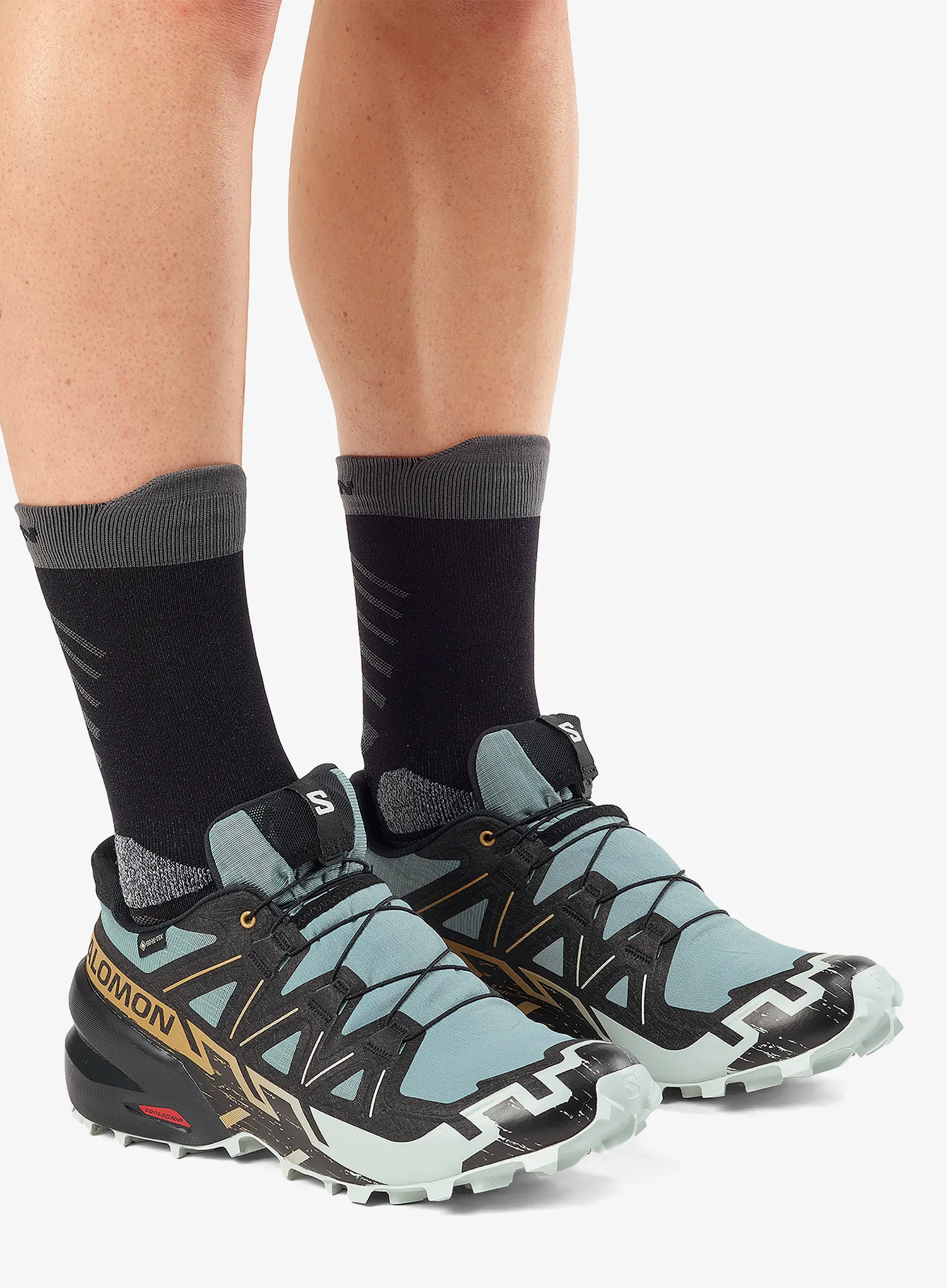 Pantofi trail Salomon Speedcross 6 GTX - trooper/black/wood
