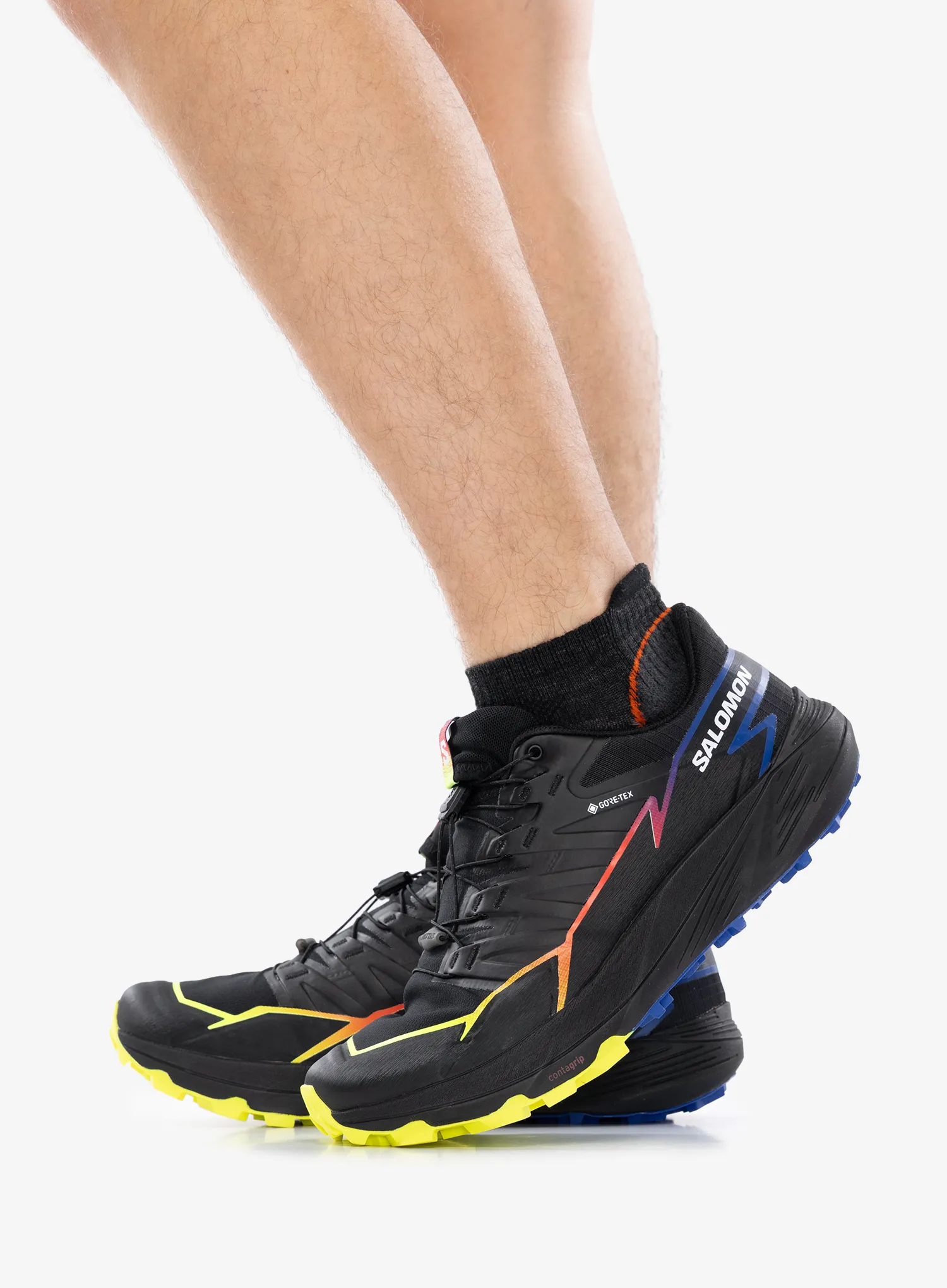 Pantofi trail Salomon Thundercross GTX - black/surf/yellow