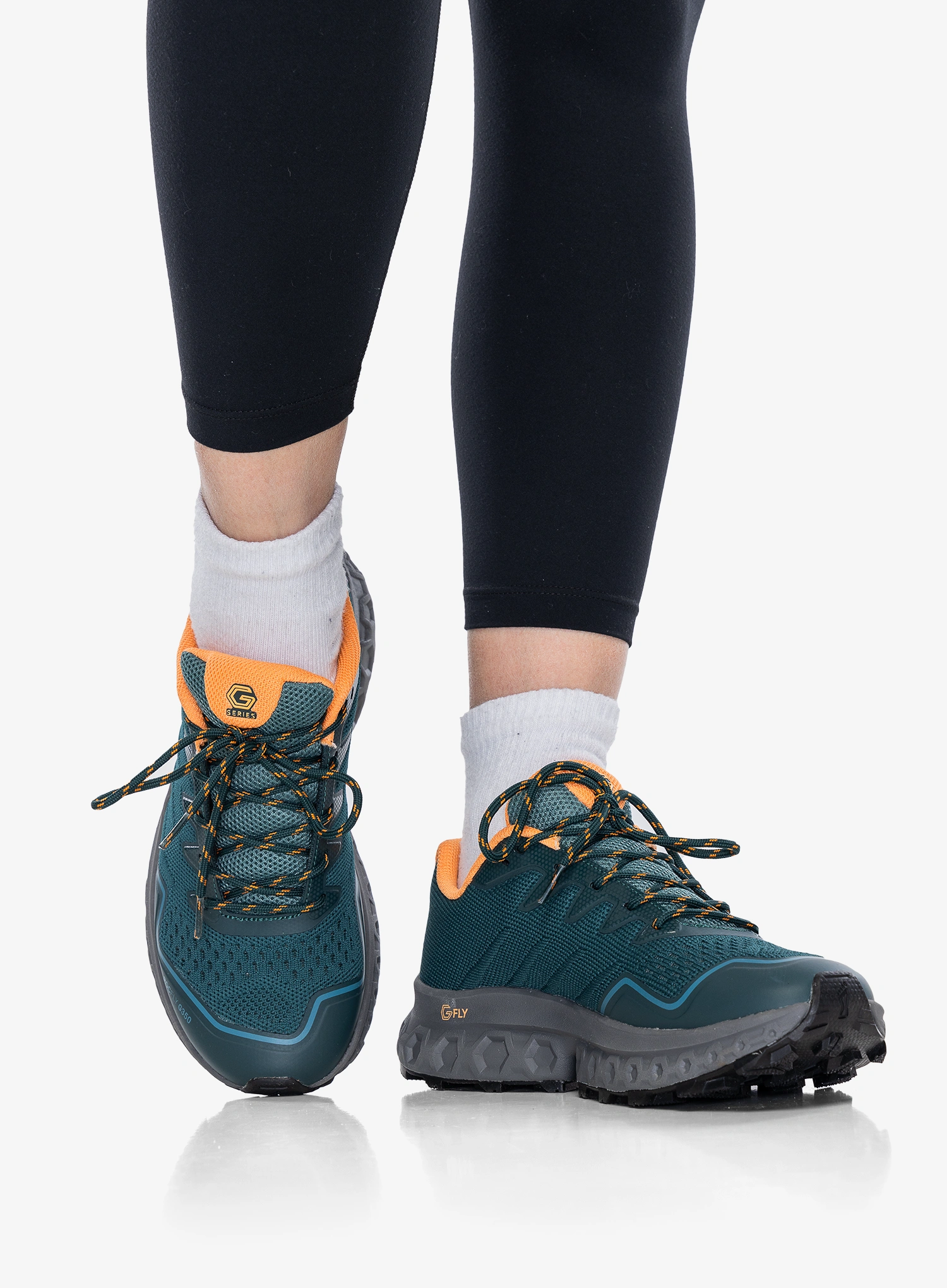 Pantofi drumetie femei Inov-8 RocFly G 350 - pine/nectar