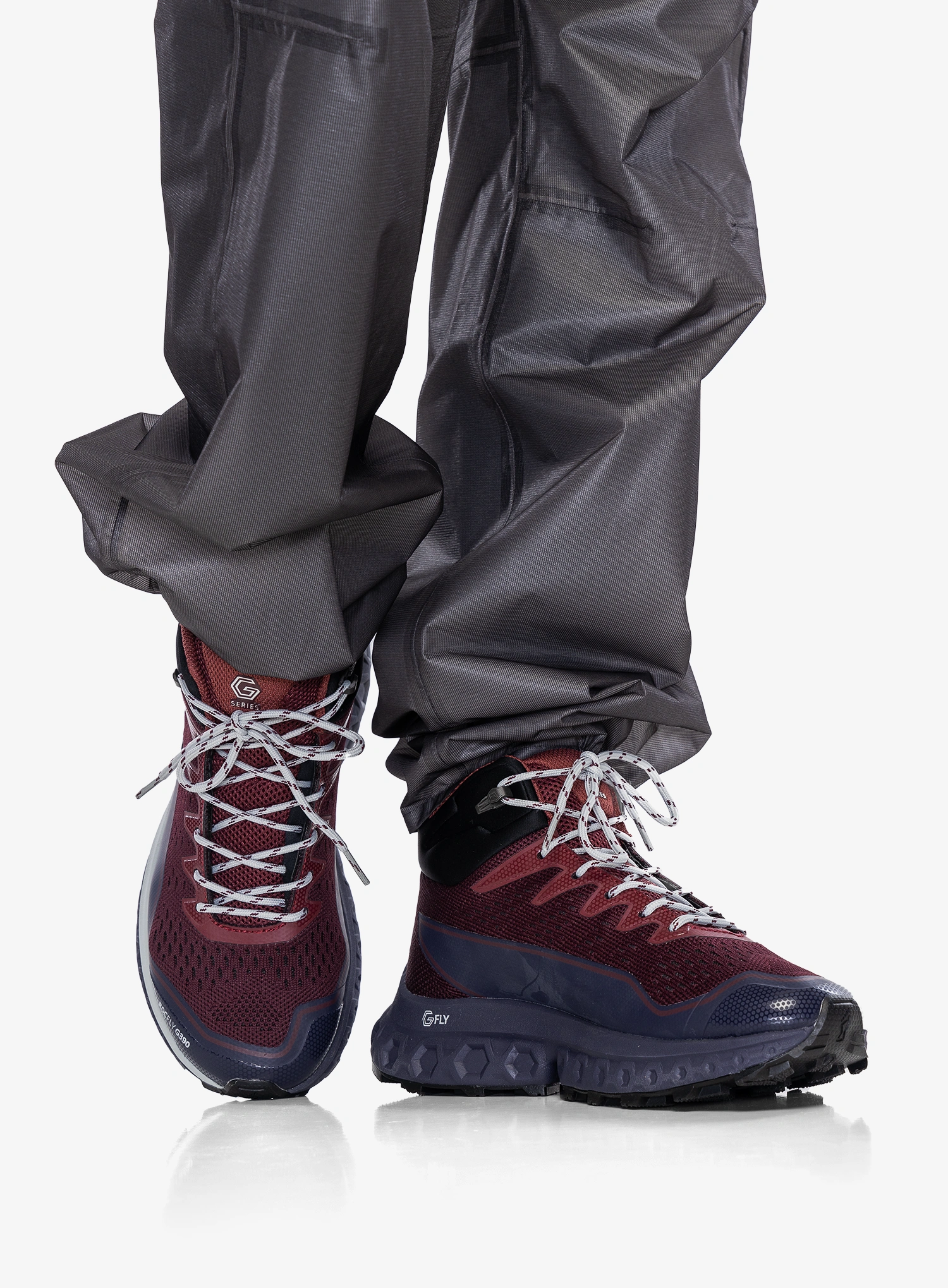 Pantofi drumetie femei Inov-8 RocFly G 390 - burgundy/black