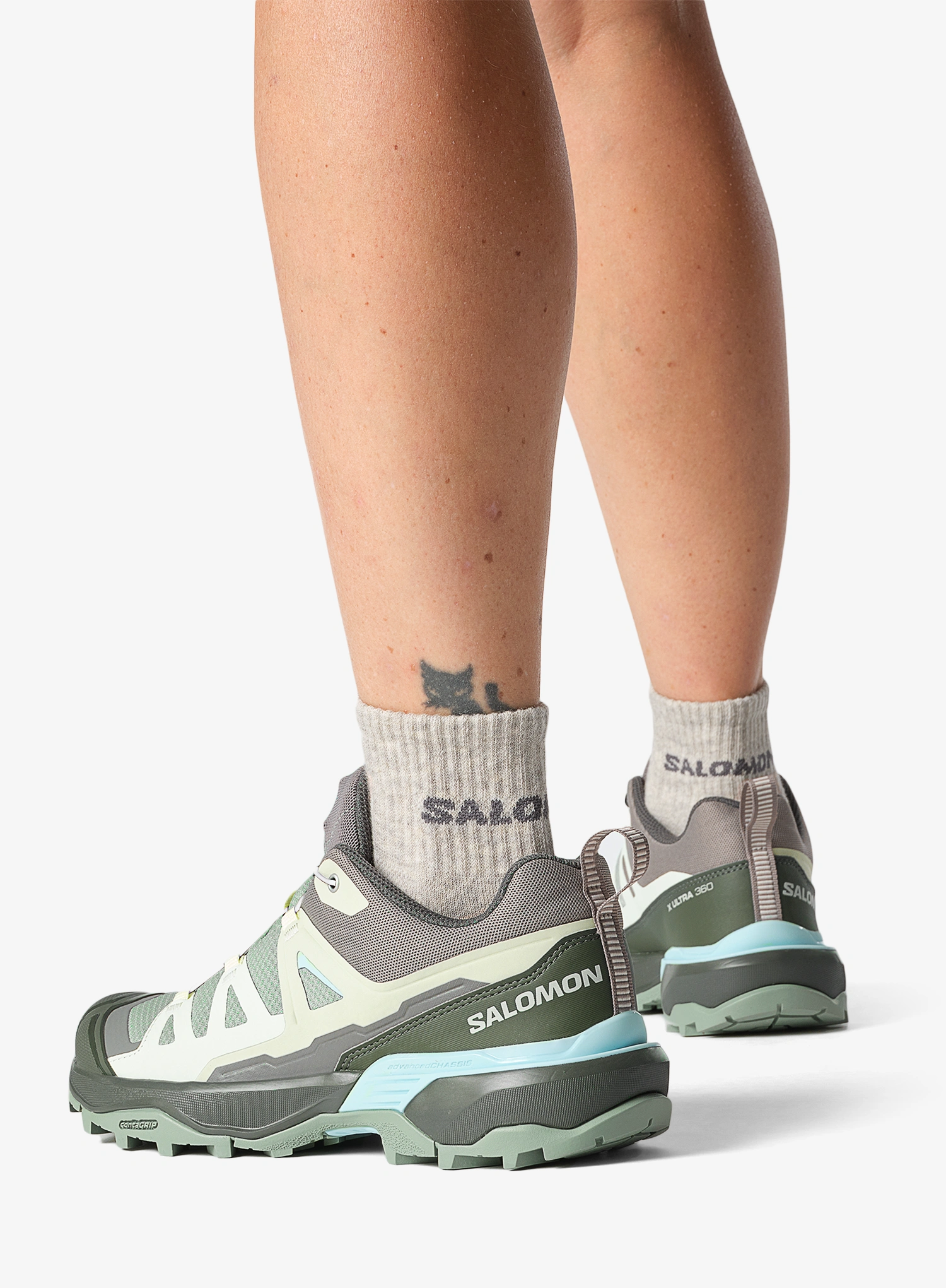 Pantofi drumetie femei Salomon X Ultra 360 - green/urban/aqua