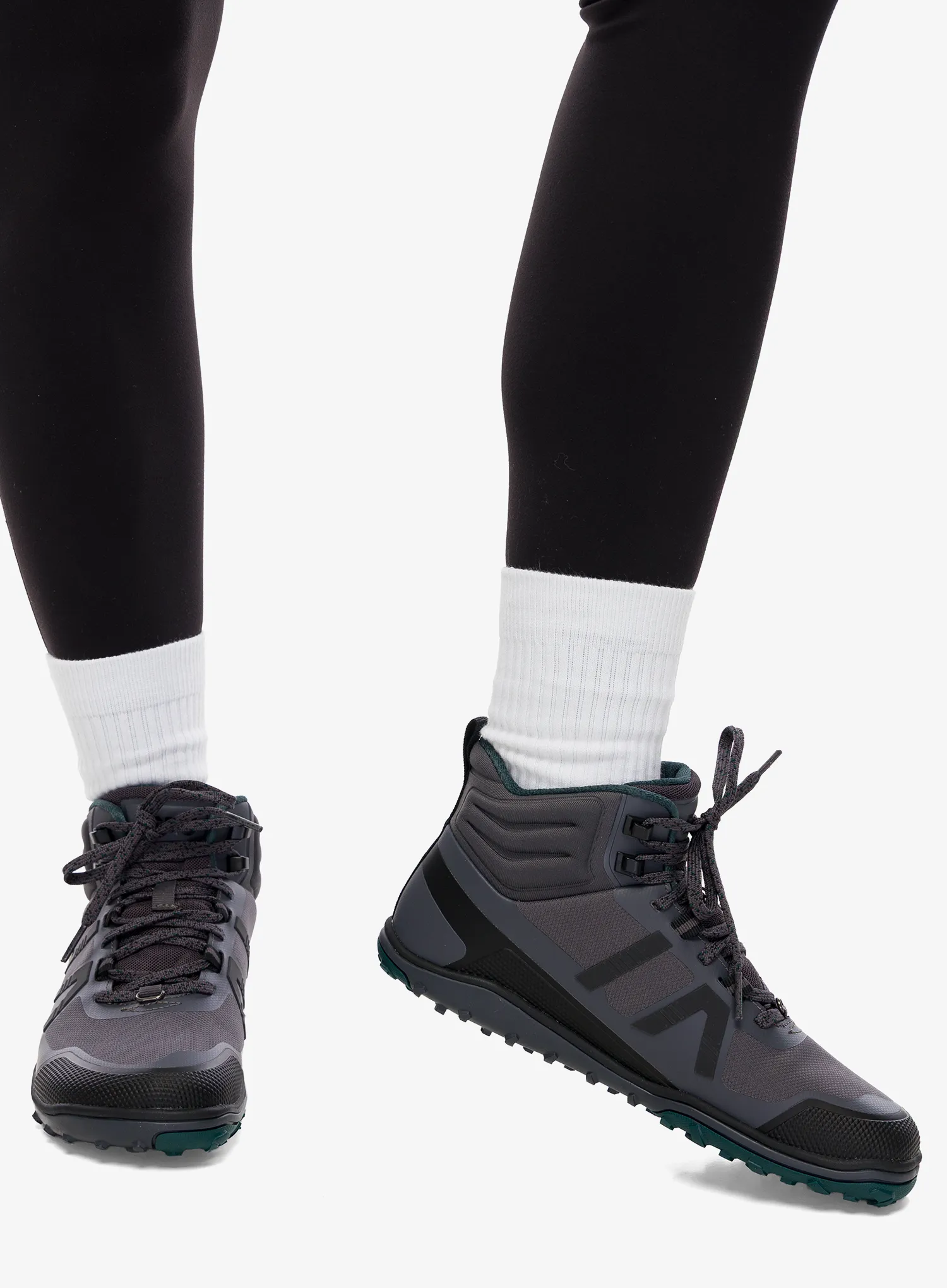 Pantofi drumetie femei Xero Shoes Scrambler Mid II WP - asphalt/sea moss