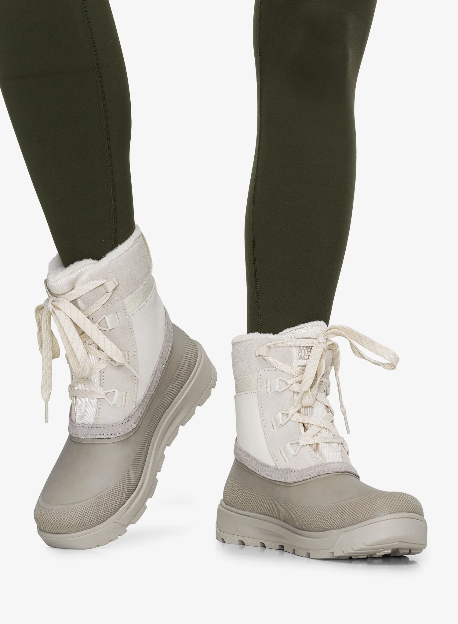 Ghete iarna femei The North Face Shellista V Shorty WP - white dune/soapstone