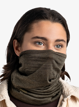 Bandana multifunctionala Buff Lightweight Merino Wool - solid bark