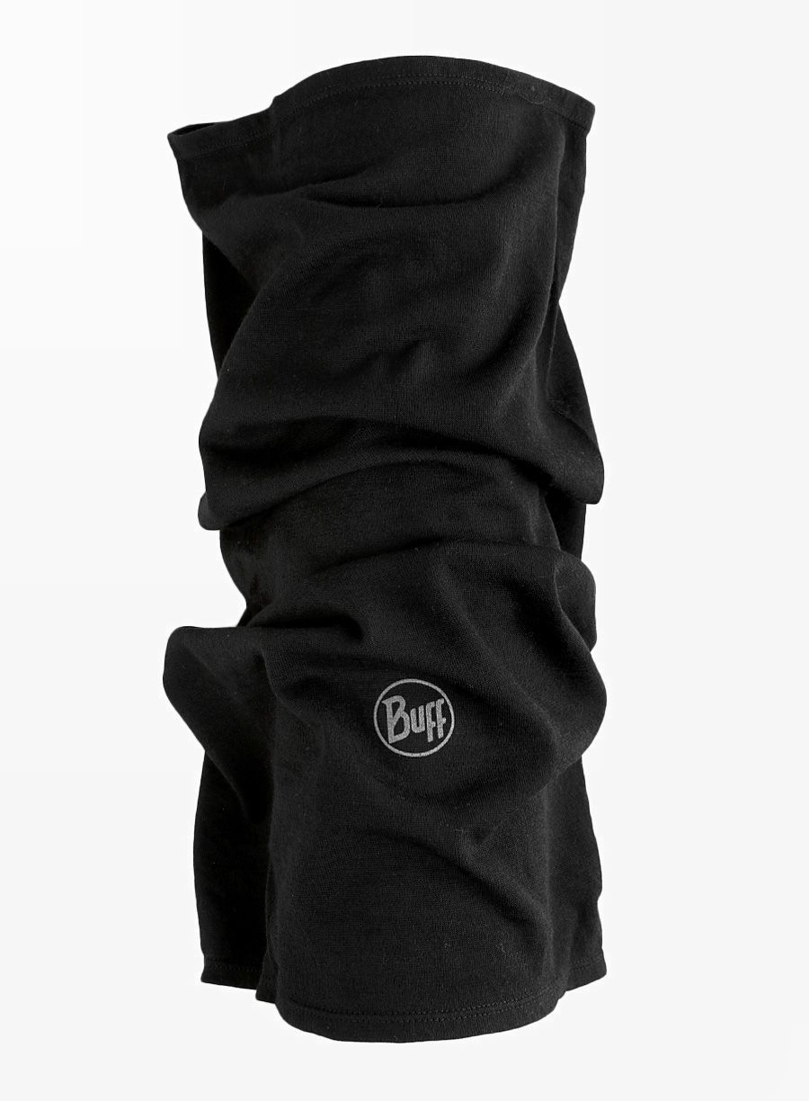 Bandana multifunctionala Buff Midweight Merino Wool - solid black