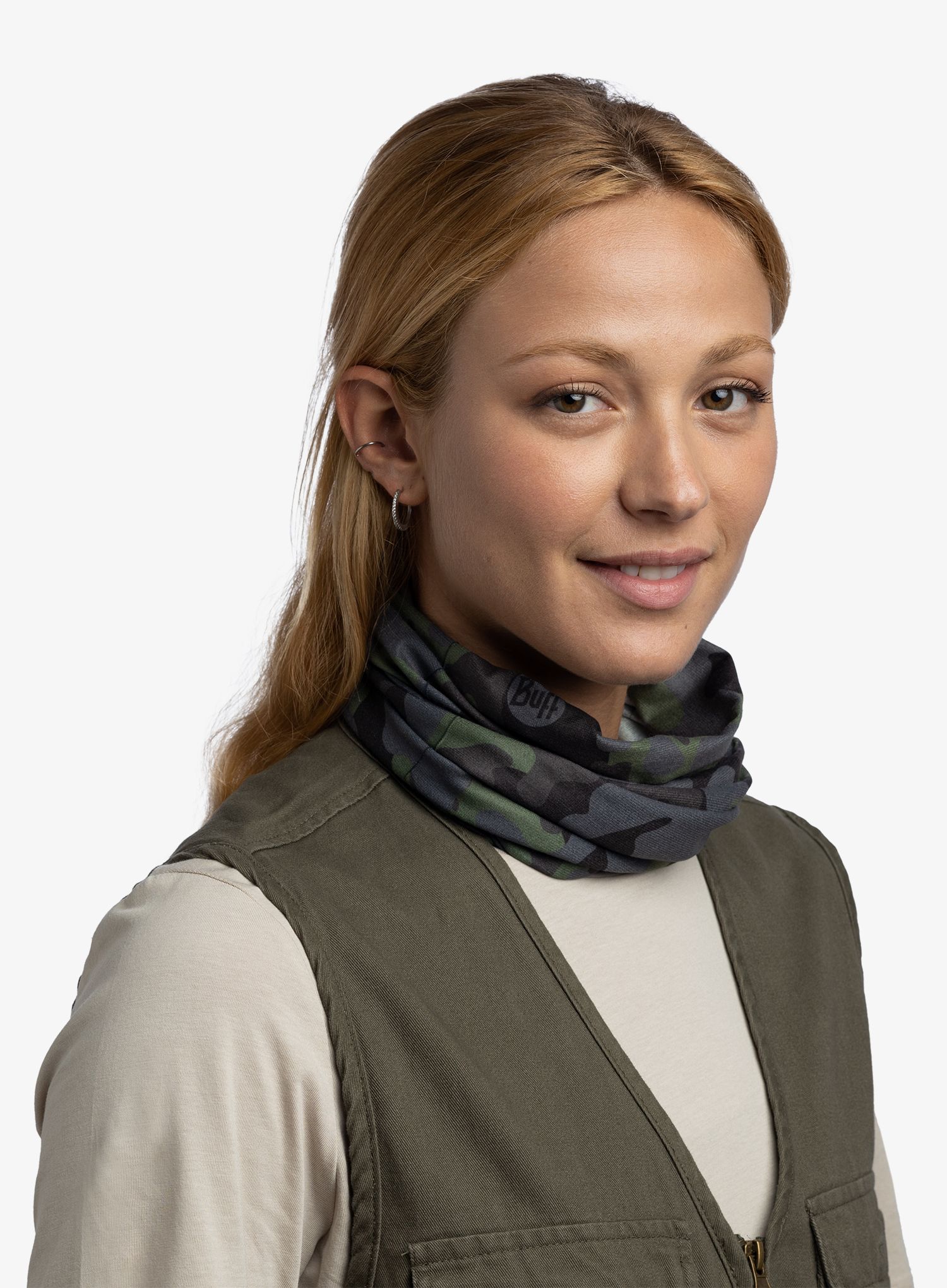 Bandana multifunctionala Buff CoolNet UV - enob steel