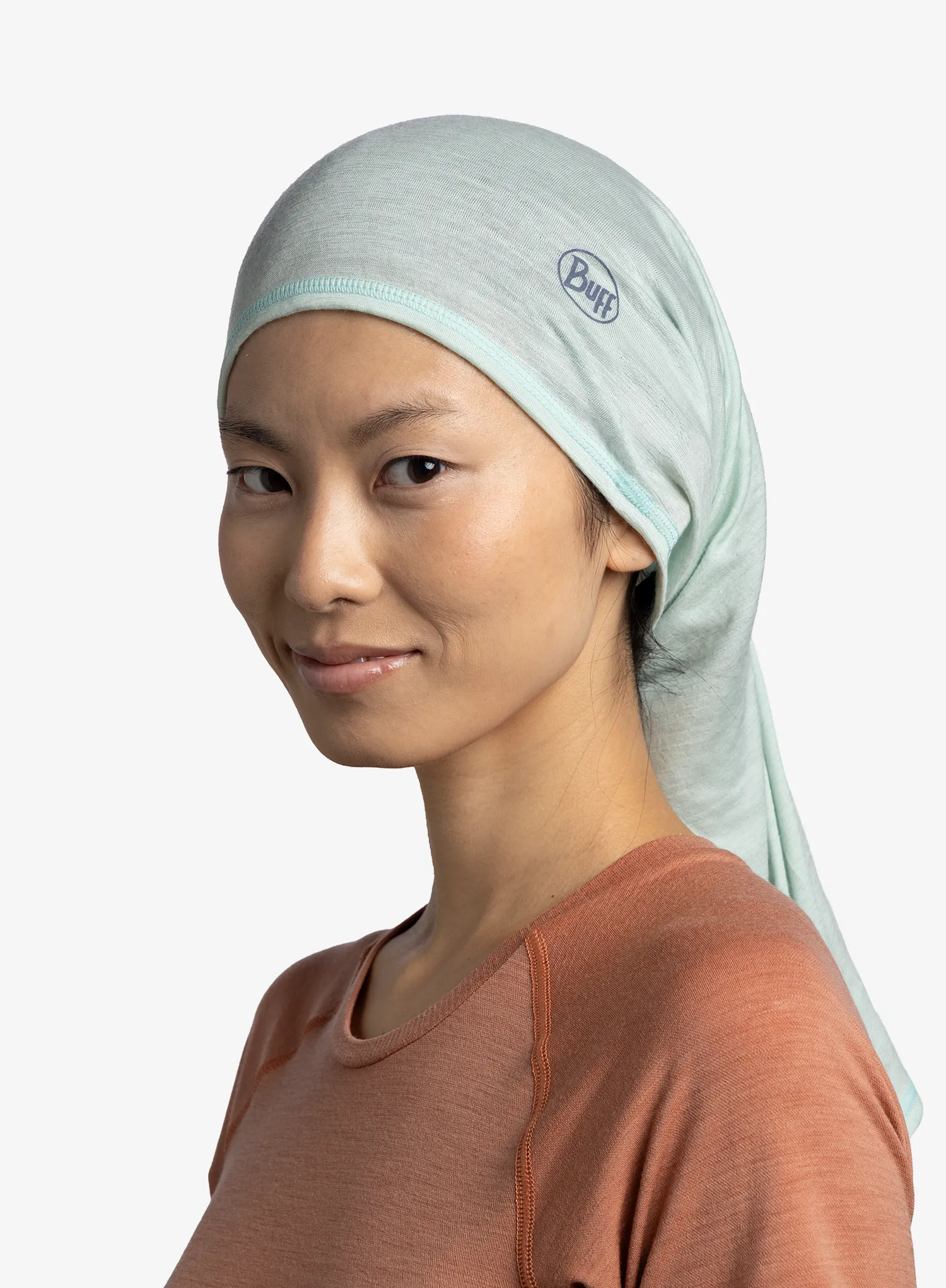 Bandana multifunctionala Buff Lightweight Merino Wool - solid seagrove green