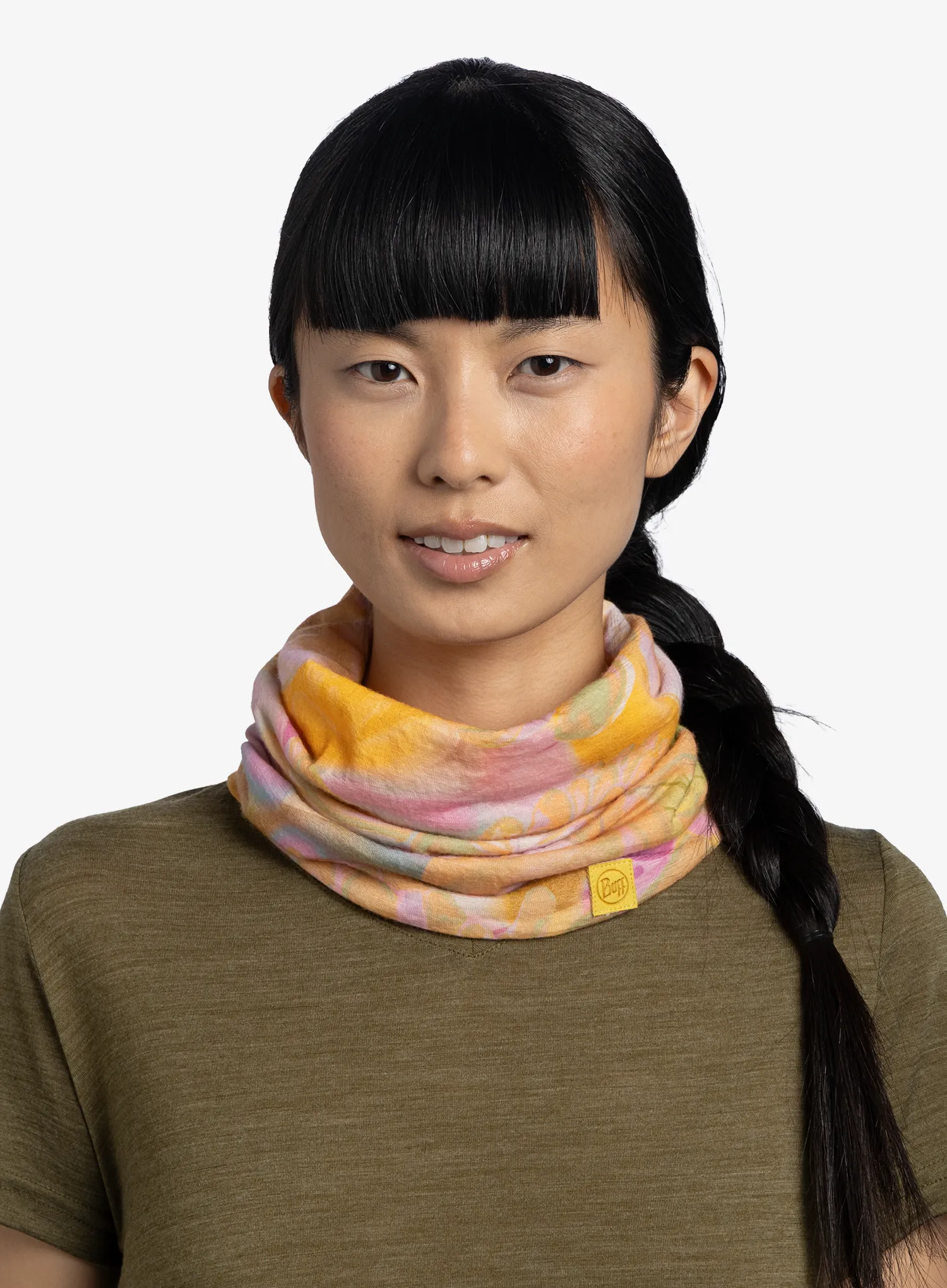 Bandana multifunctionala Buff Merino Lightweight Digital Prints - esmerald multi
