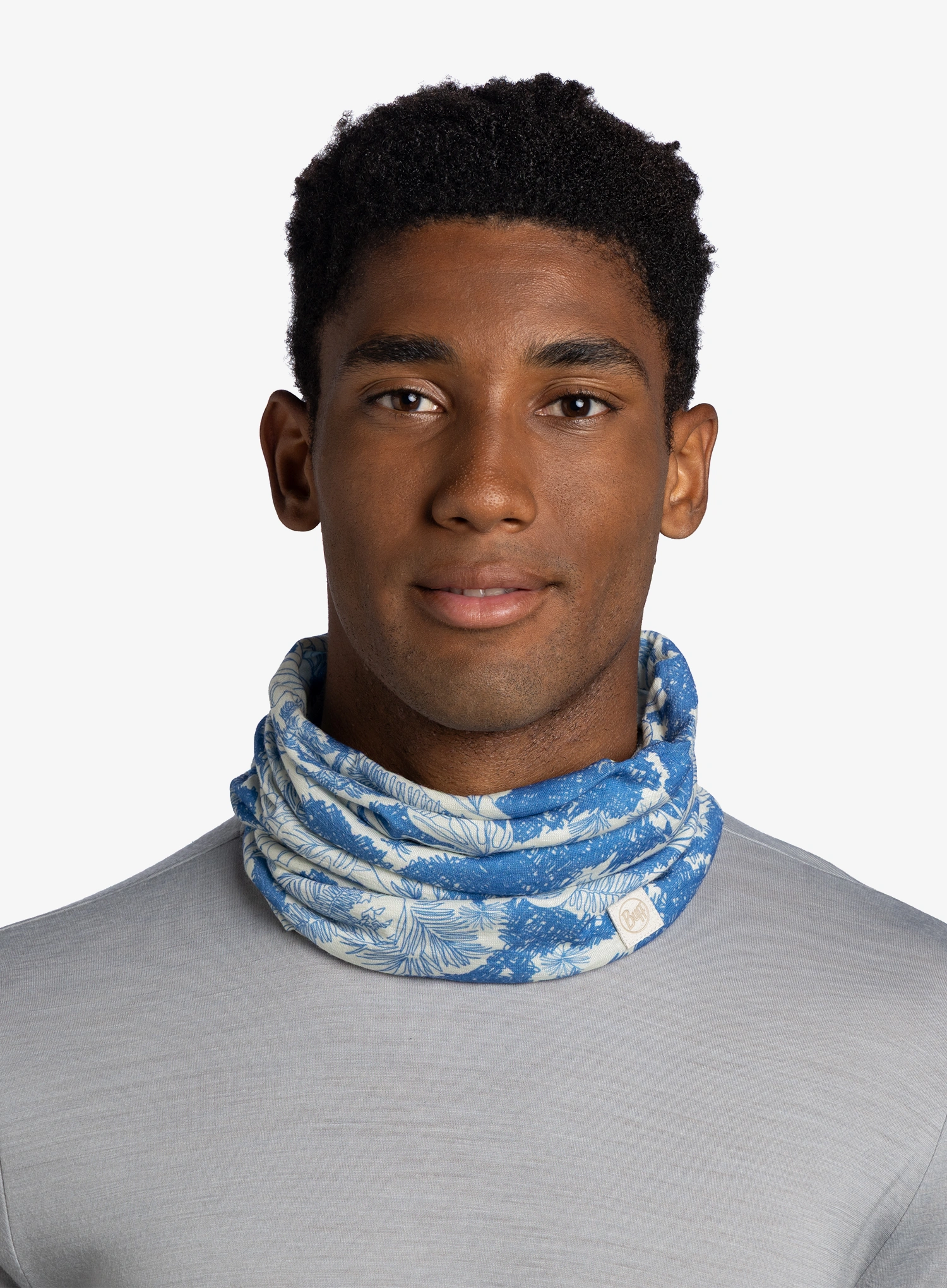 Bandana multifunctionala Buff Merino Lightweight Digital Prints - loer blue