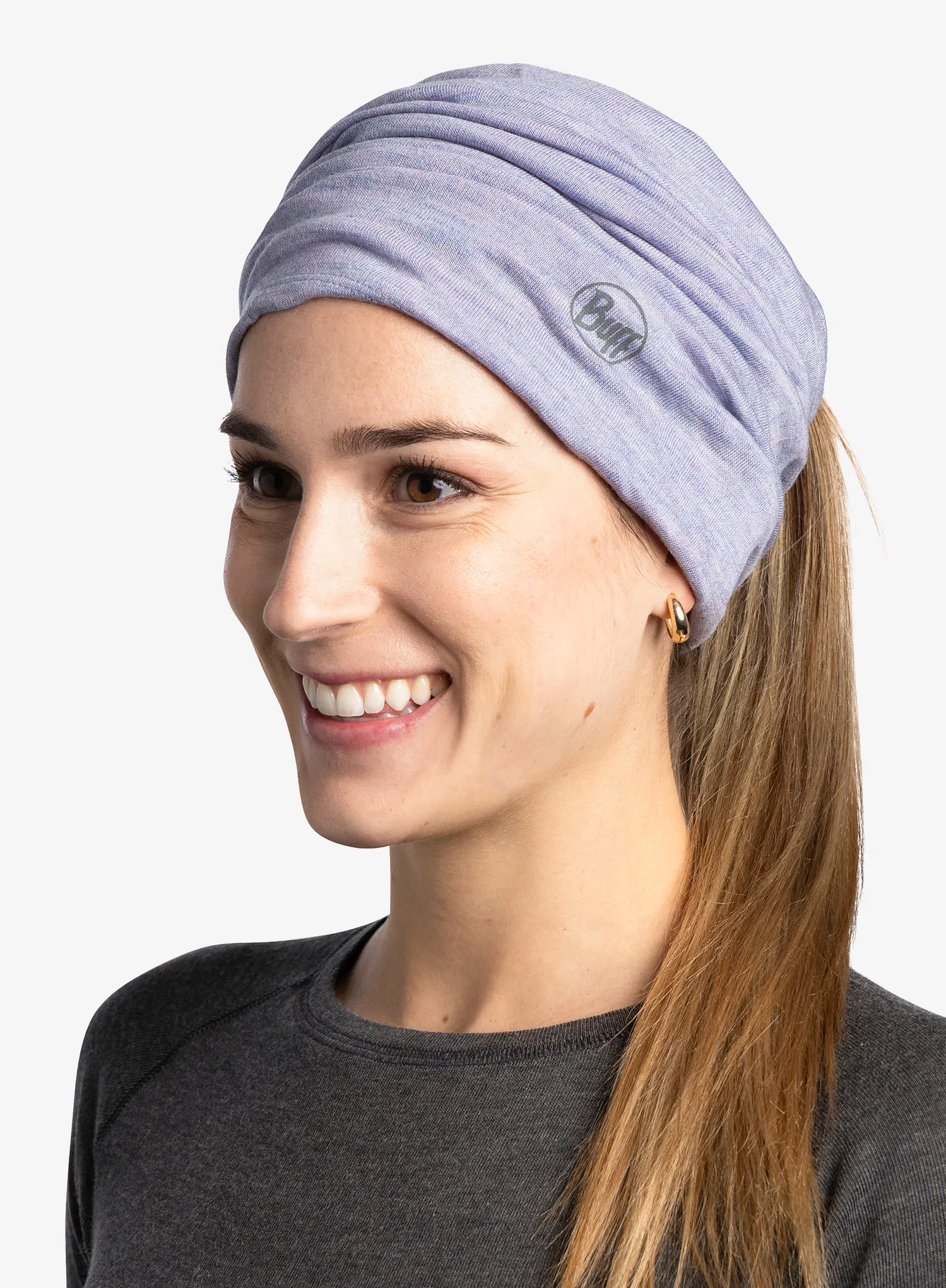Bandana multifunctionala Buff Midweight Merino Wool - melange iris