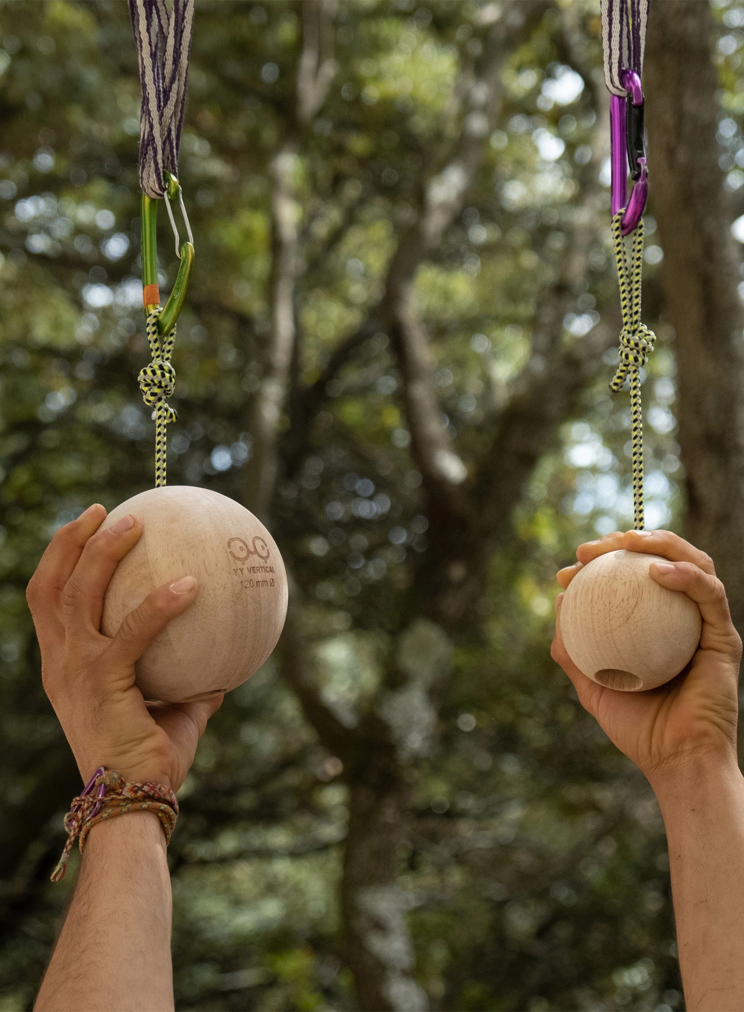 Mânere de antrenament Y&Y Vertical Balls 10 cm 