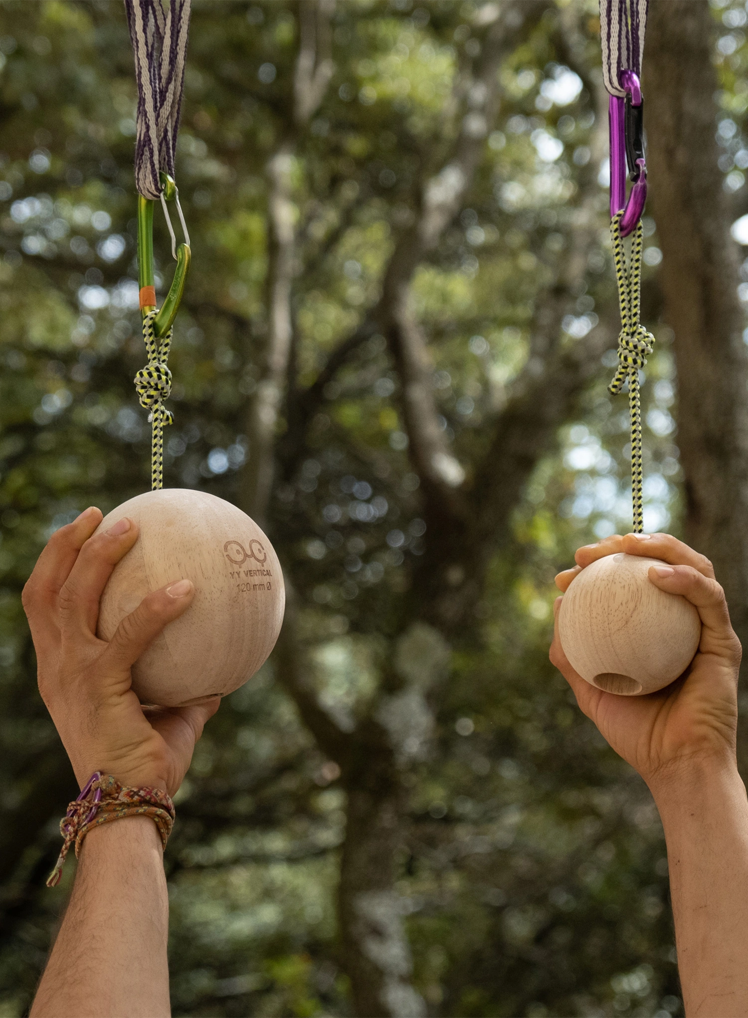 Mânere de antrenament Y&Y Vertical Balls 12 cm