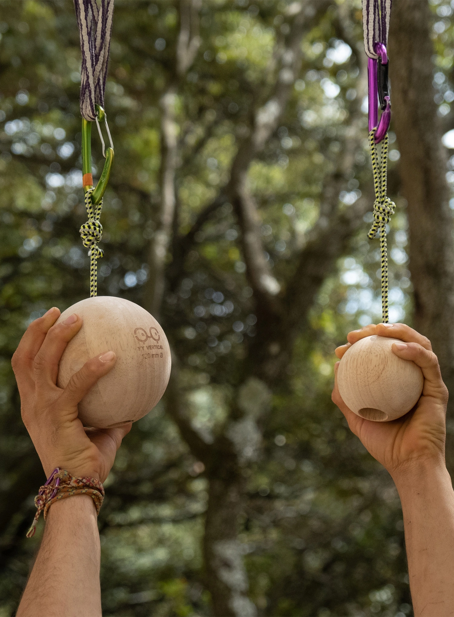 Mânere de antrenament Y&Y Vertical Balls 8 cm 