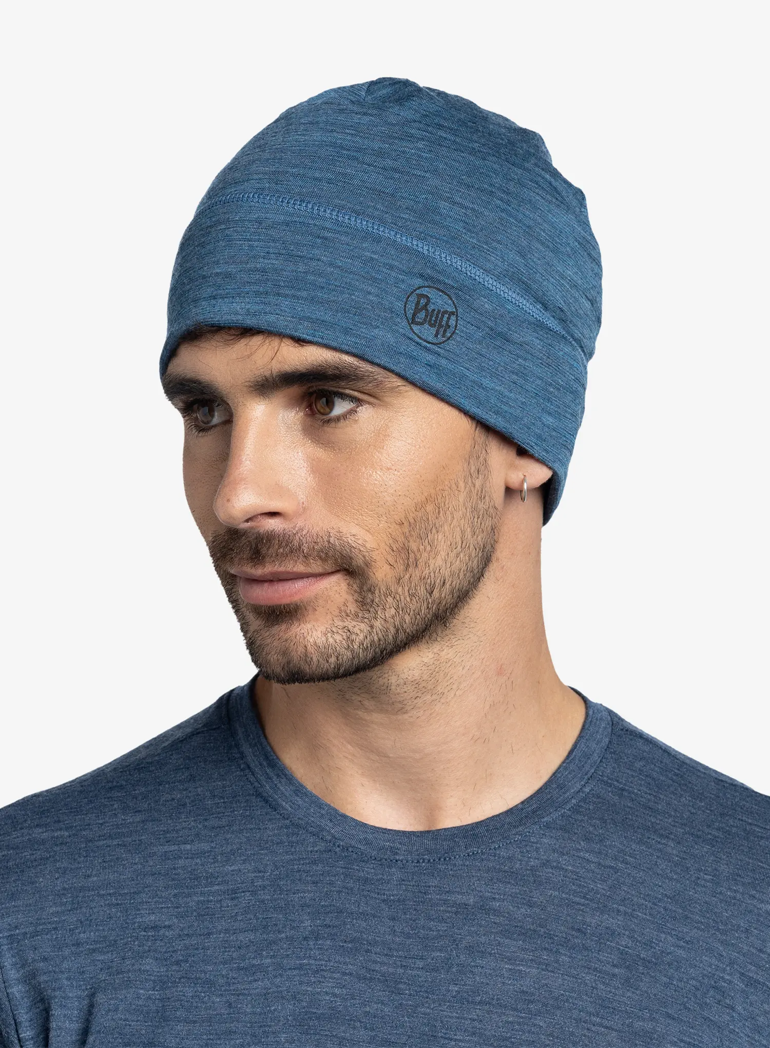 Caciula Buff Lightweight Merino Beanie - multistripes tempest