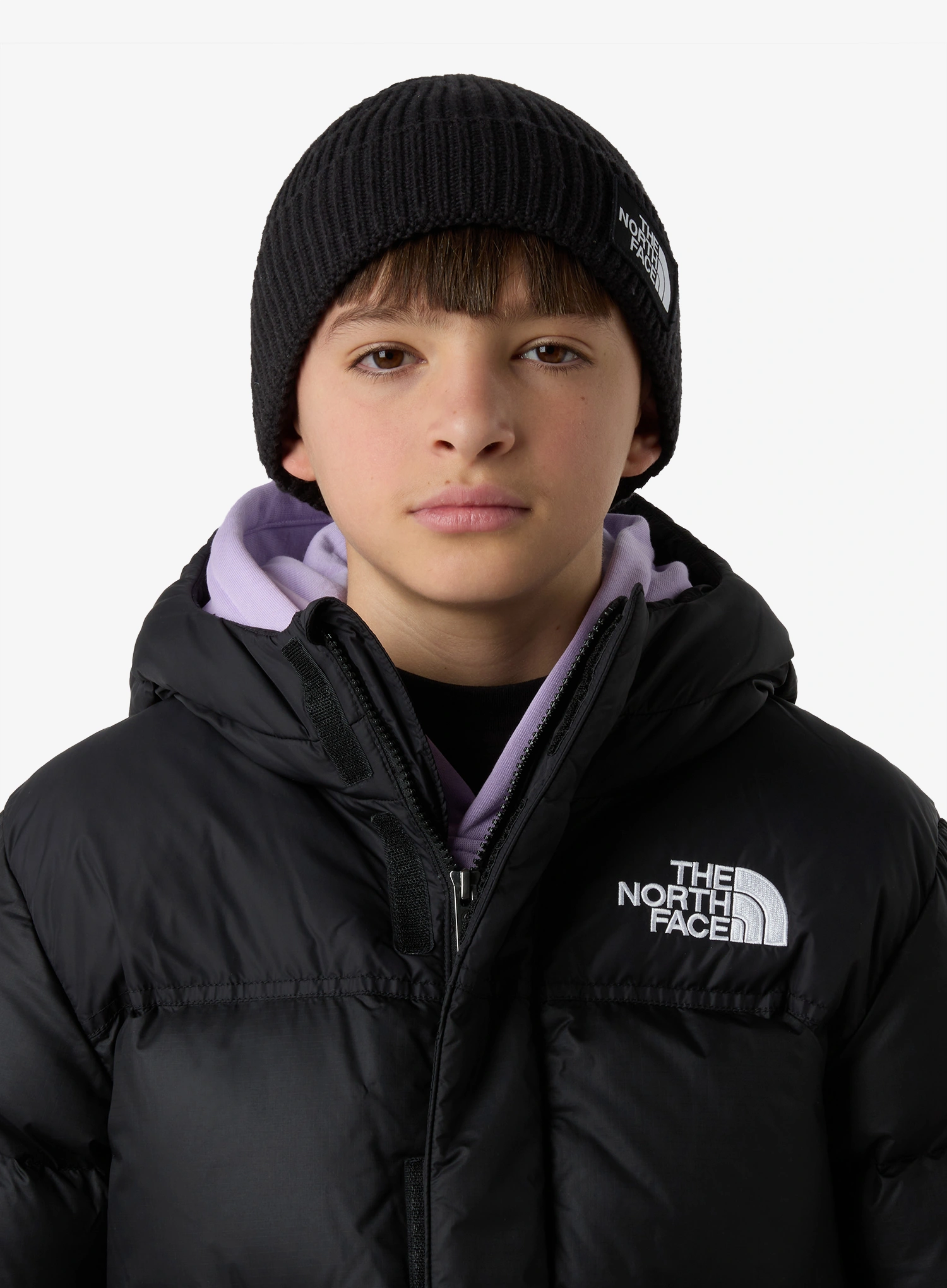 Șapcă pentru copii The North Face Logo Box Cuffed Beanie - tnf black