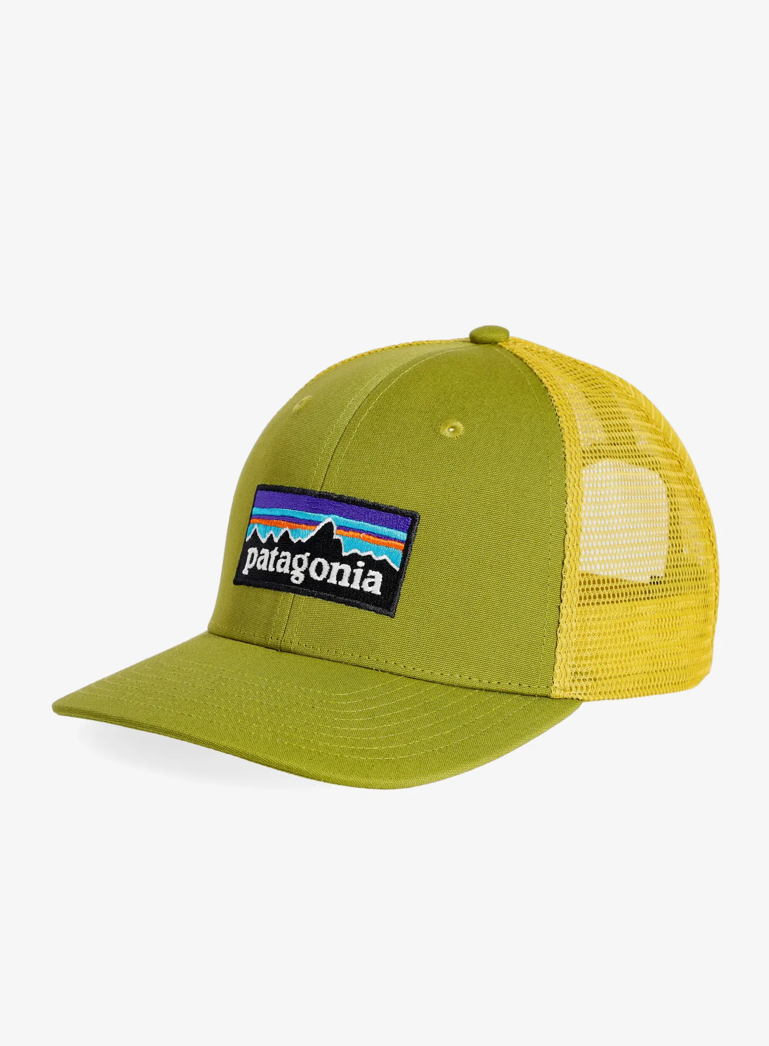 Caciula Patagonia P-6 Logo Trucker Hat - graze green