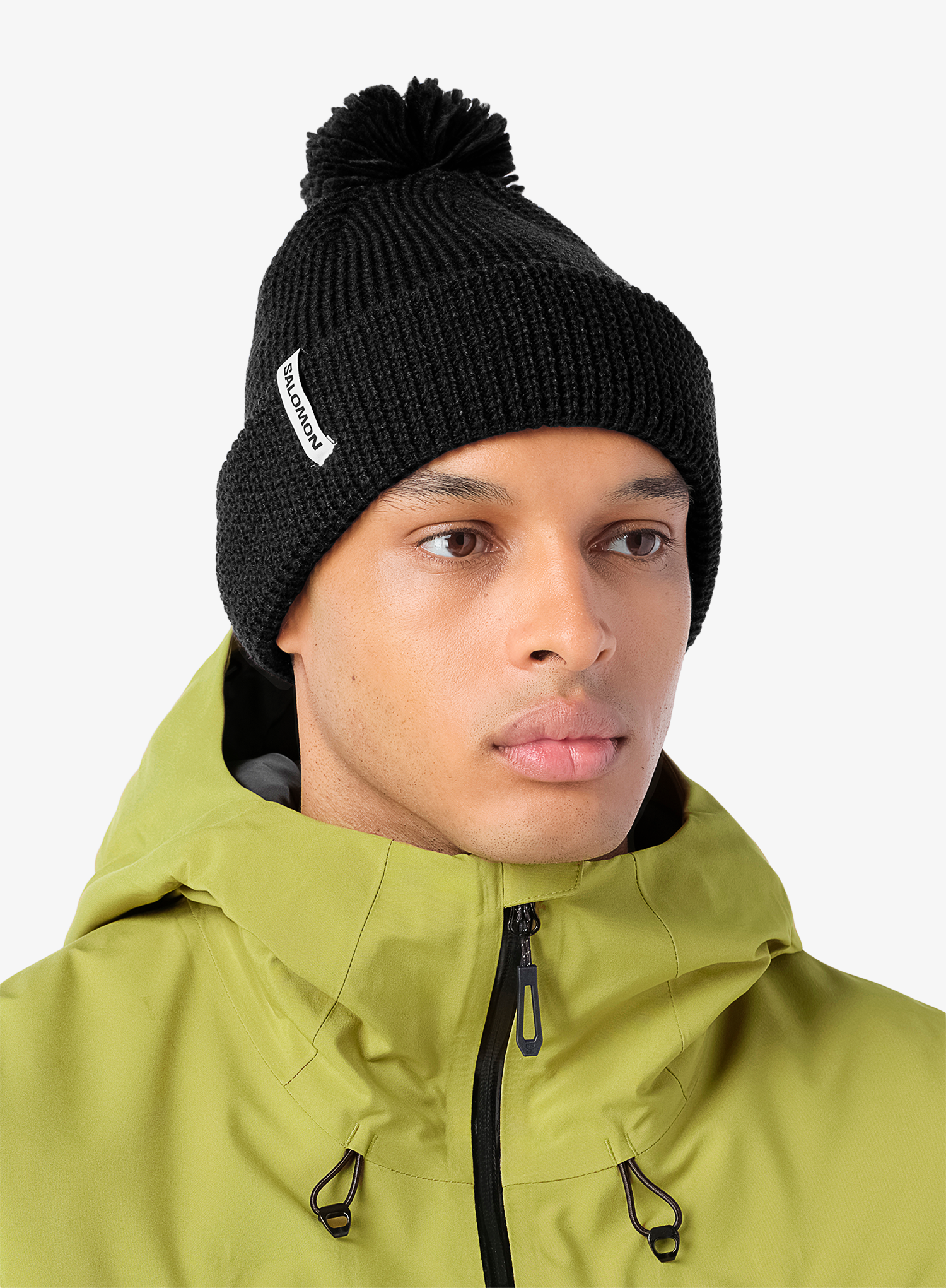 Caciula Salomon Pompom Beanie - deep black