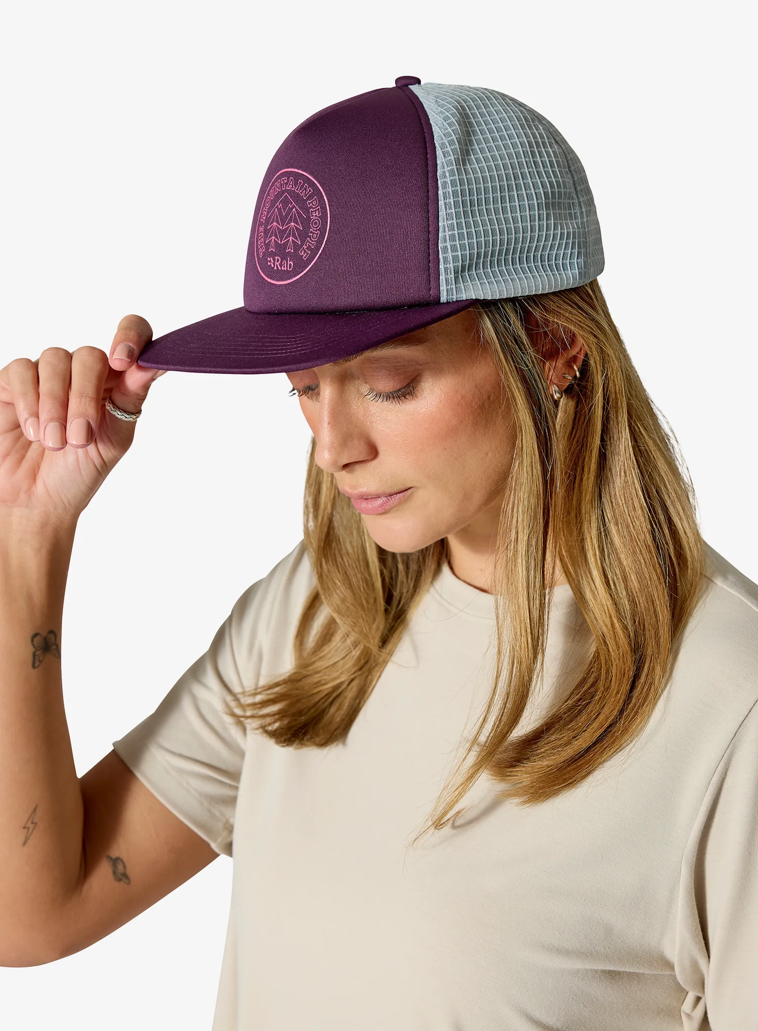 Șapcă Rab Cirque Print Cap - mulberry/pewter