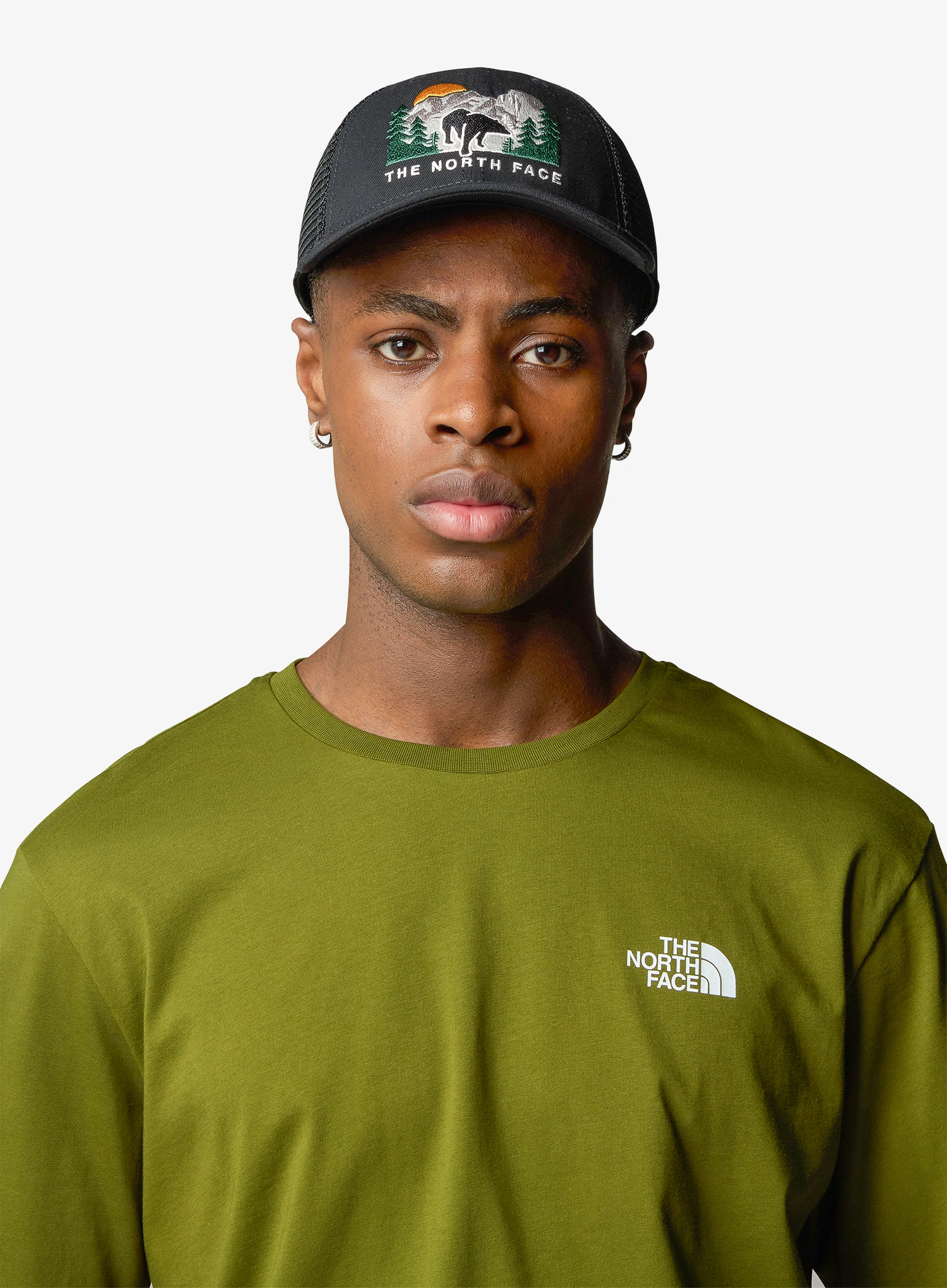 Șapcă The North Face Embroidered Mudder Trucker - tnf black/tnf black