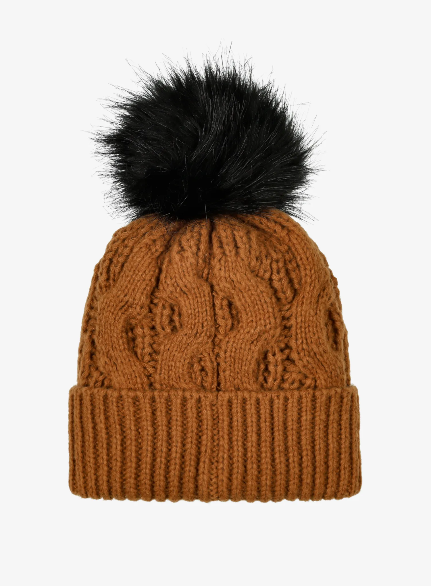 Căciulă de iarna femei Columbia Boundless Days Cable Knit Pom Beanie - camel brown