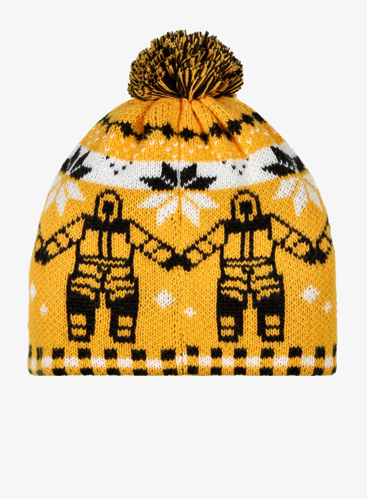 Căciulă de iarna The North Face Cabin Ski Tuke - gold him suit jacquard/pom