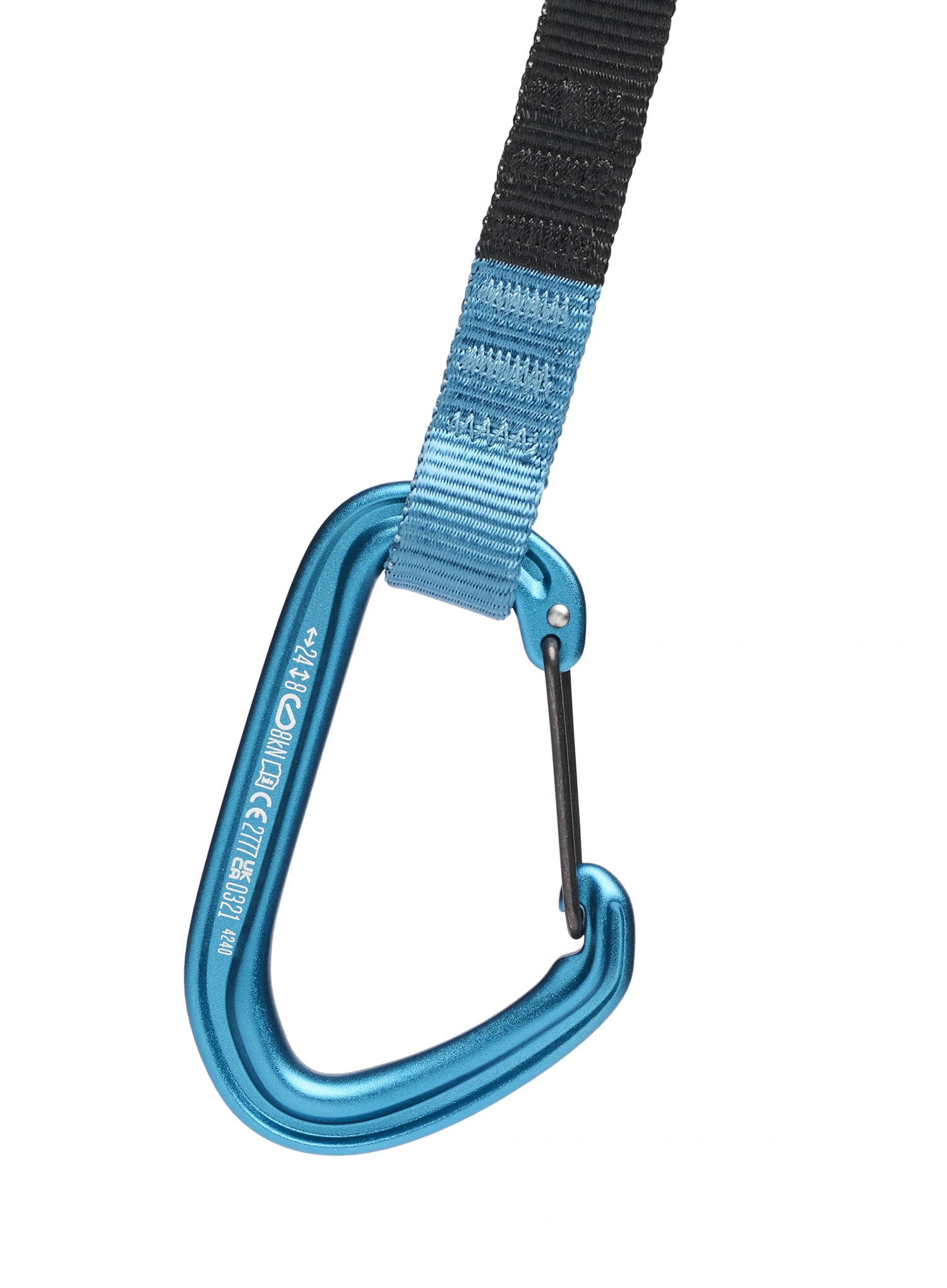 Buclă echipată escalada Black Diamond HotWire Quickdraw 12cm - desert sky