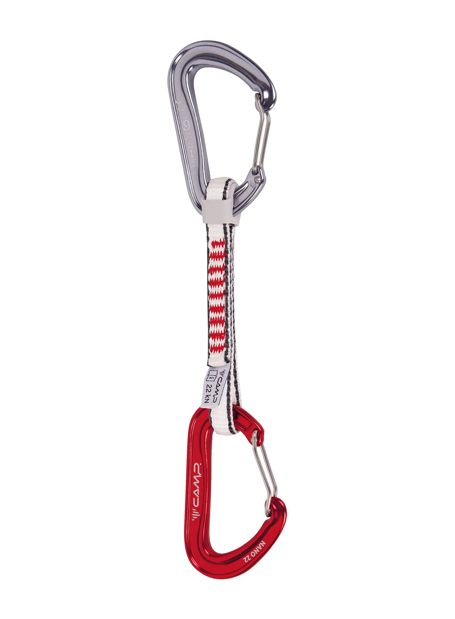 Buclă echipată escalada Camp Nano 22 Express KS 12 cm