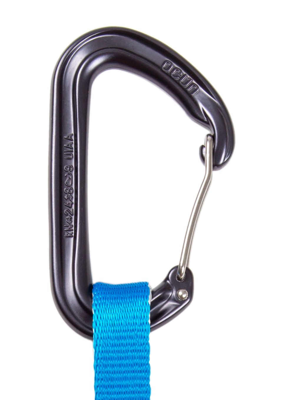 Buclă echipată escalada Ocun Hawk QD Wire Eco-Pes 16 mm 15 cm - blue