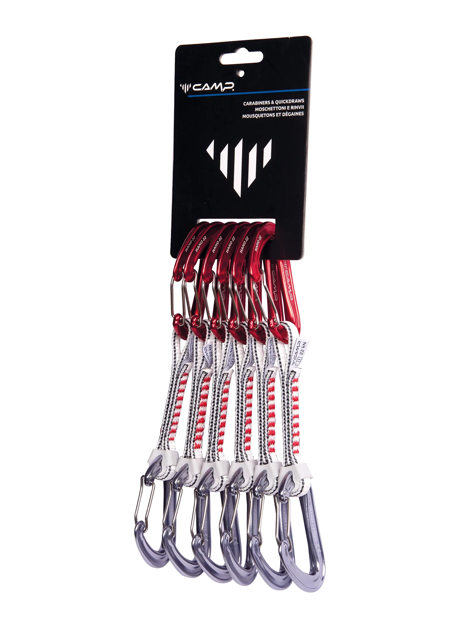 Bucle echipate Camp Nano 22 Express KS 12 cm 6 Pack