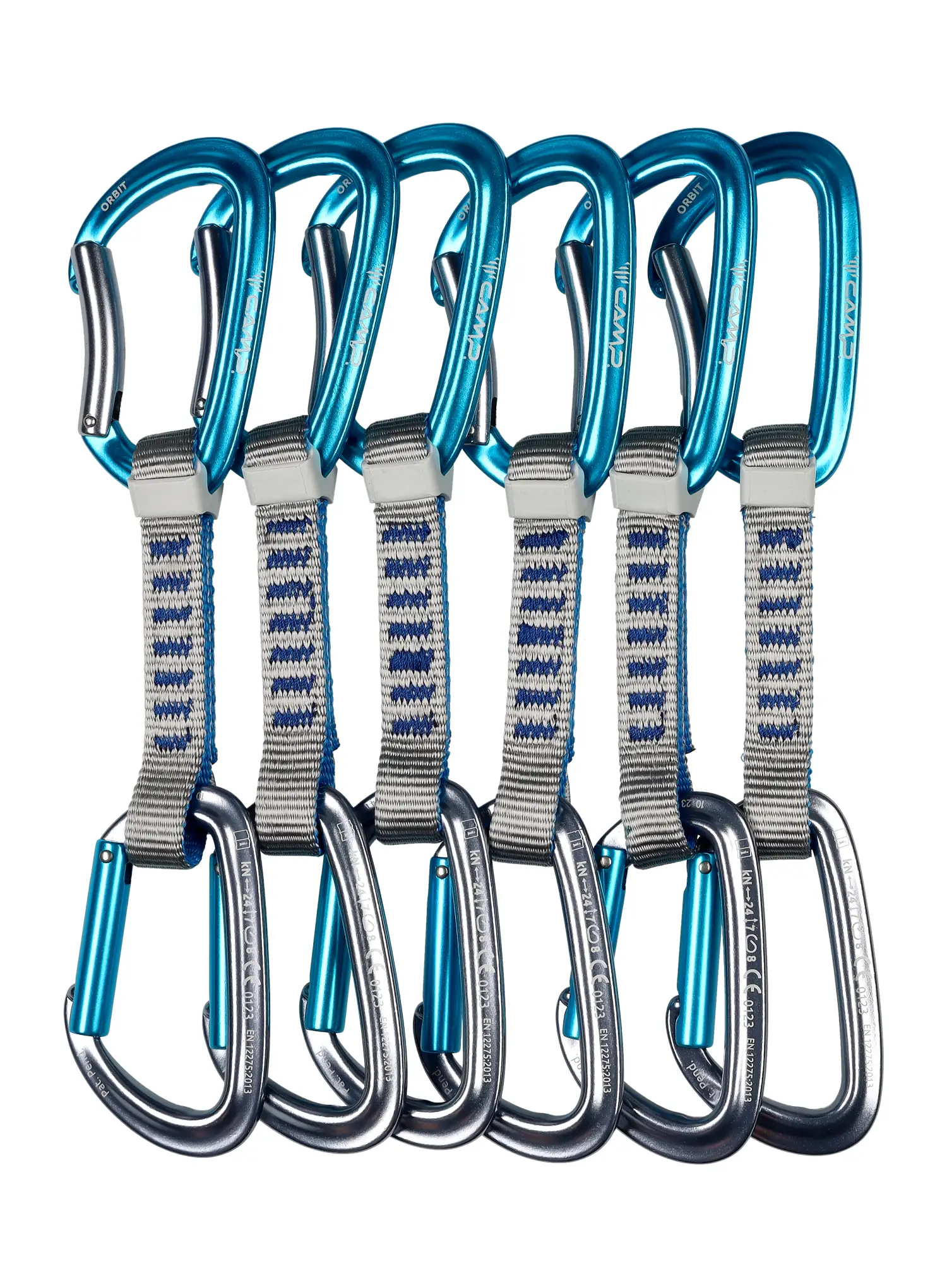Bucle echipate Camp Orbit Express KS 12 cm 6-pack - grey/blue/blue