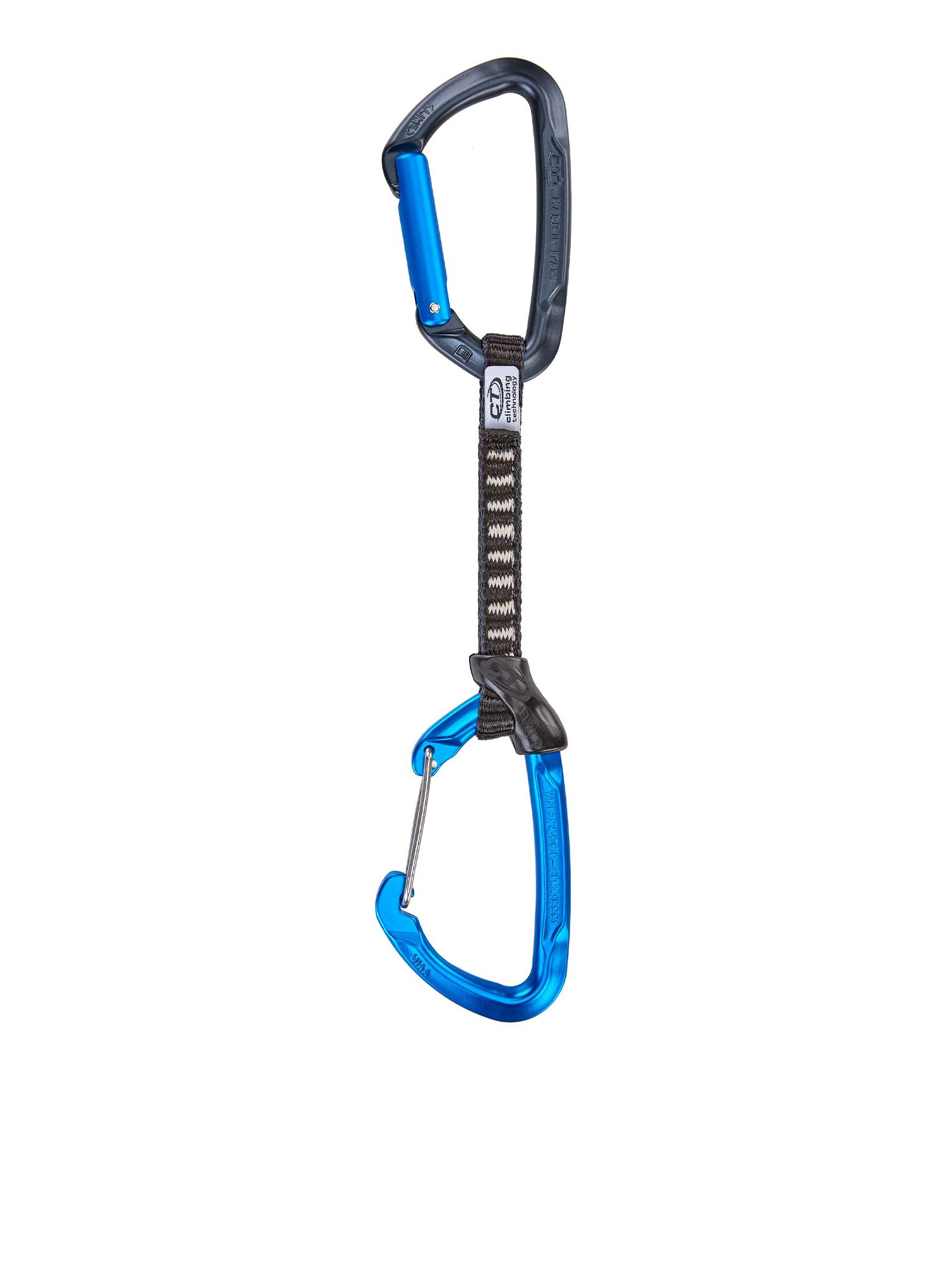 Bucle echipate Climbing Technology/SKYLOTEC Lime B Set M-DY 12 cm 6-pack - anthracite/blue